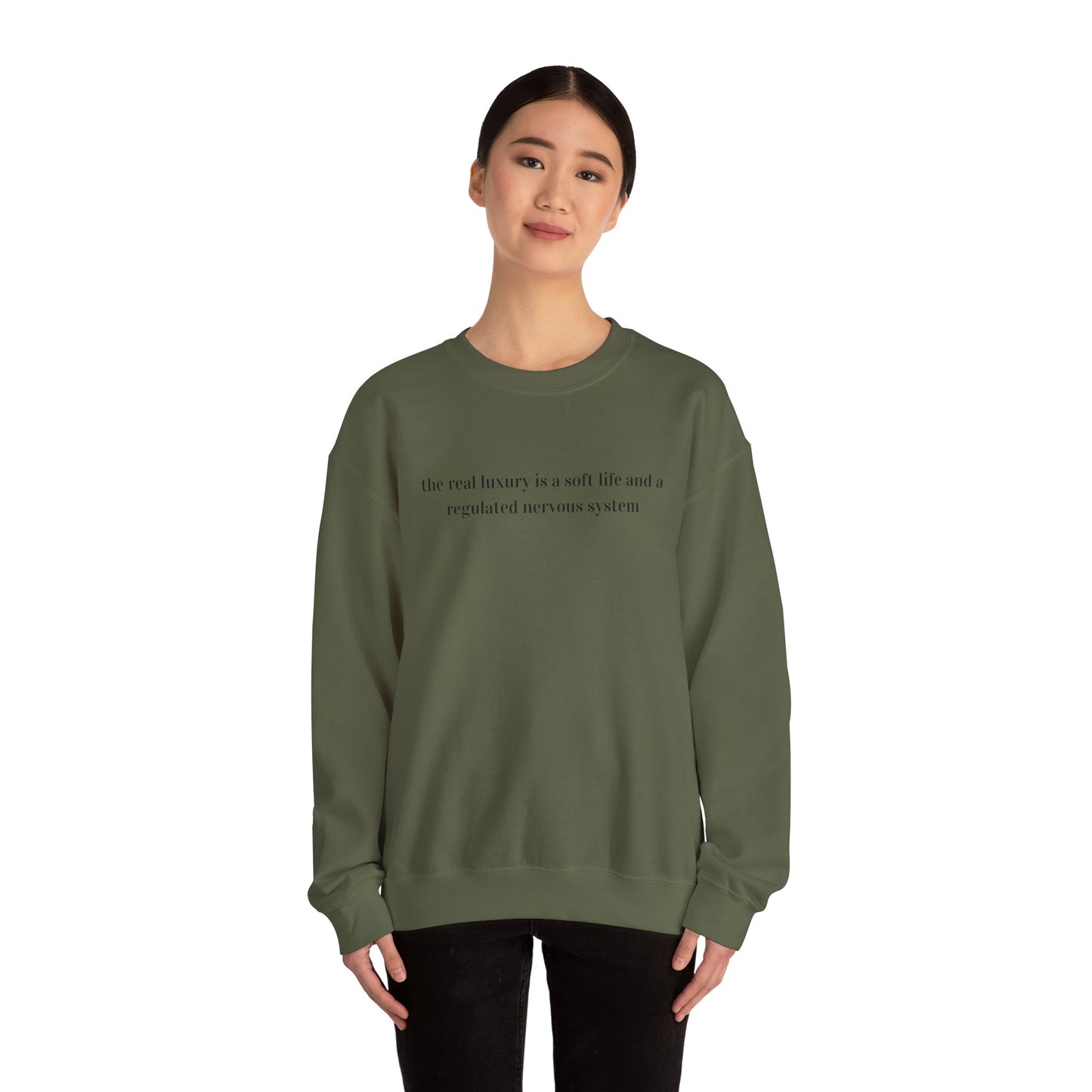 The real luxury in life Unisex Heavy Blend™ Crewneck Sweatshirt