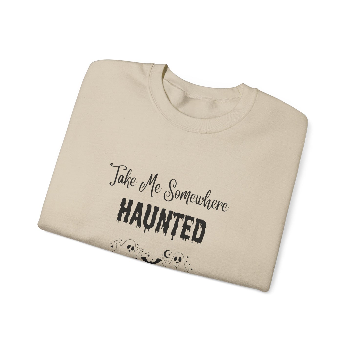 Take Me Somewhere Haunted Unisex Heavy Blend™ Crewneck Sweatshirt