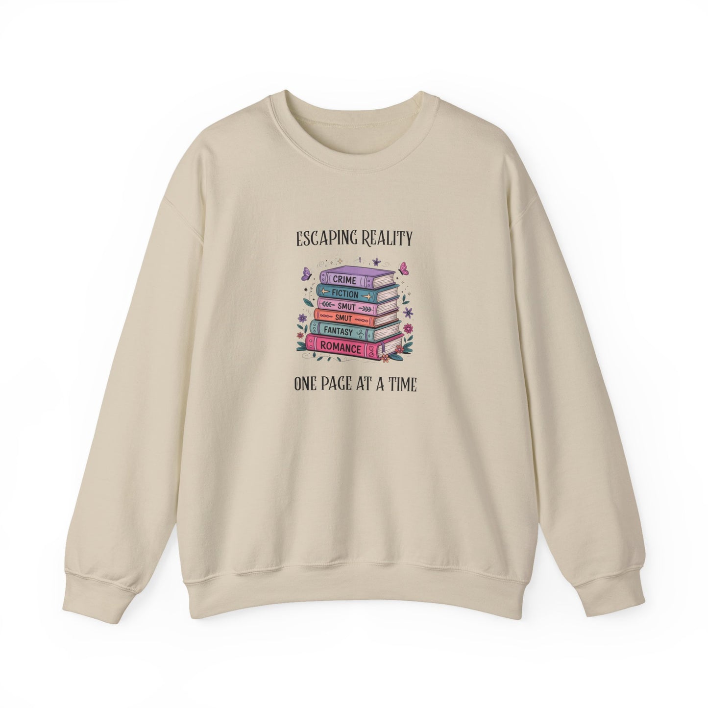 Escaping Reality One Page At A Time Heavy Blend™ Crewneck Sweatshirt
