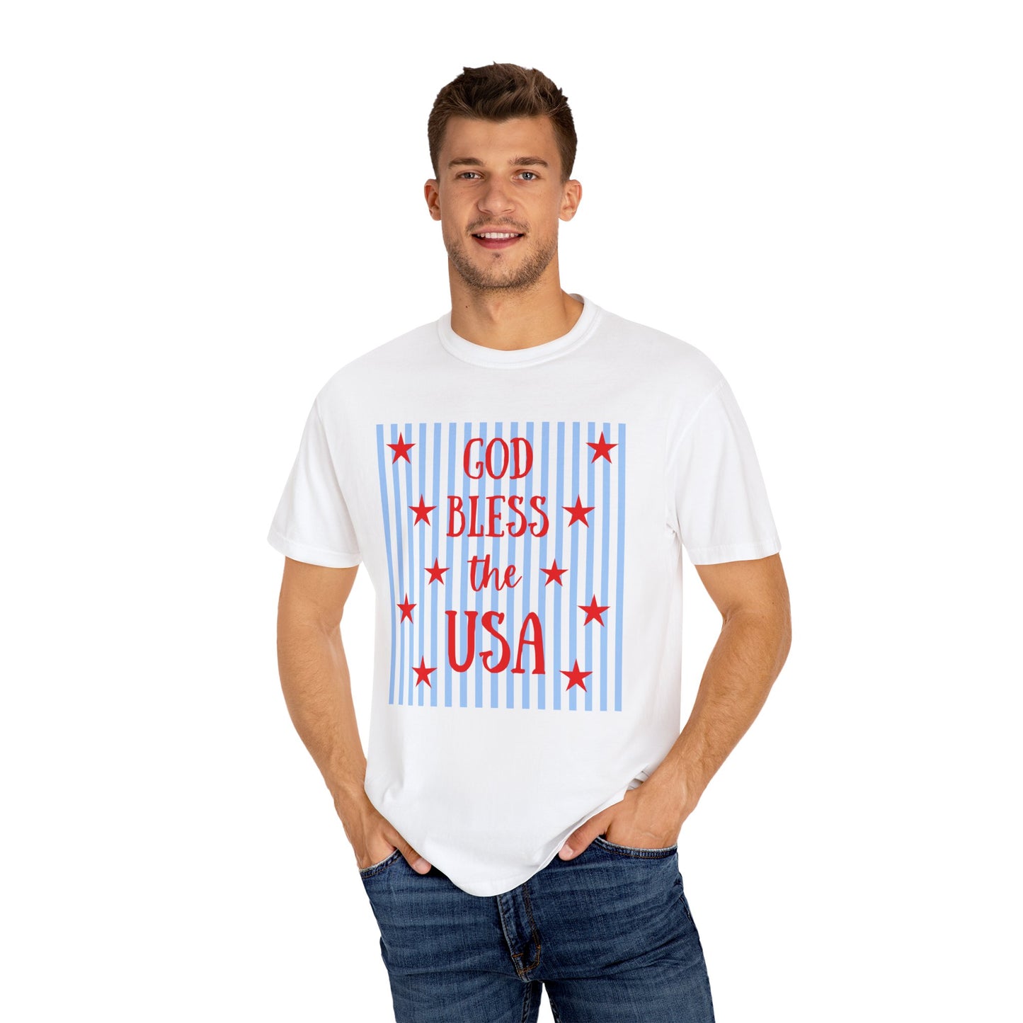 GOD BLESS THE USA Unisex Garment-Dyed T-shirt