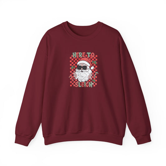 Here To Sleigh Heavy Blend™ Crewneck Sweatshirt