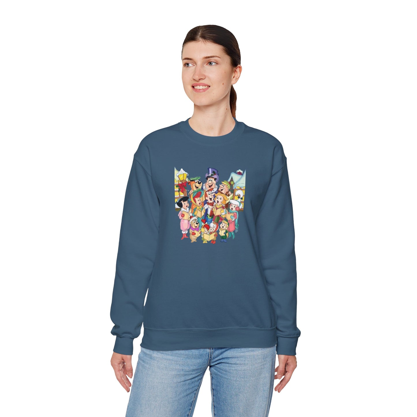 Vintage Cartoon Christmas Unisex Heavy Blend™ Crewneck Sweatshirt
