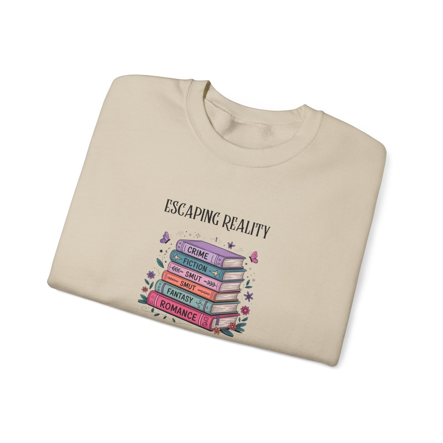 Escaping Reality One Page At A Time Heavy Blend™ Crewneck Sweatshirt