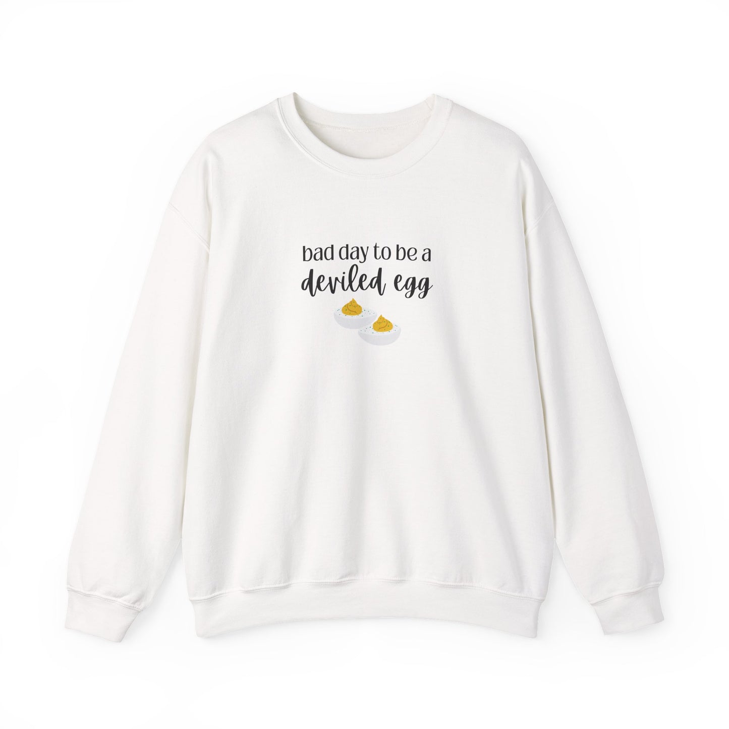 Bad Day to be a Deviled Egg Unisex Heavy Blend™ Crewneck Sweatshirt