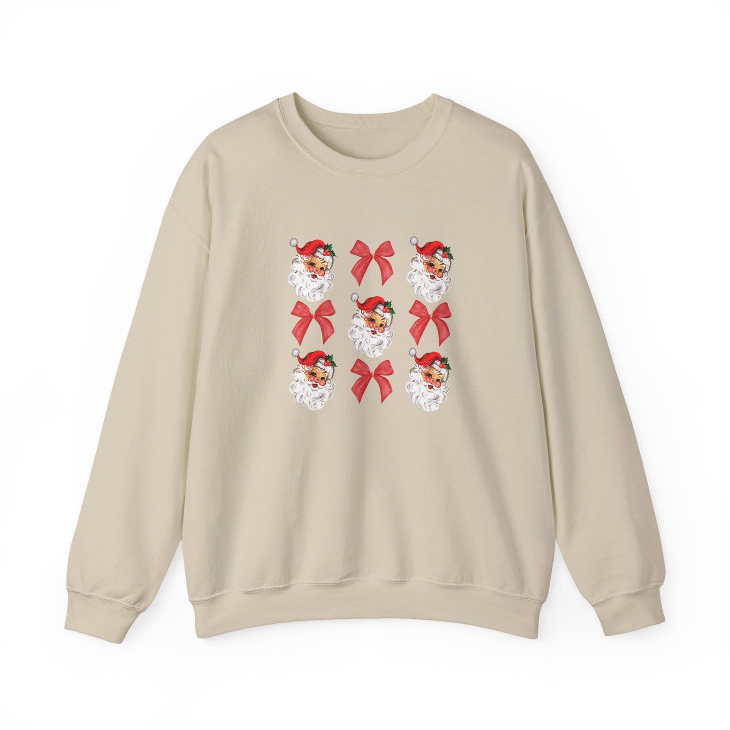 Christmas Bows & Santa Unisex Heavy Blend™ Crewneck Sweatshirt