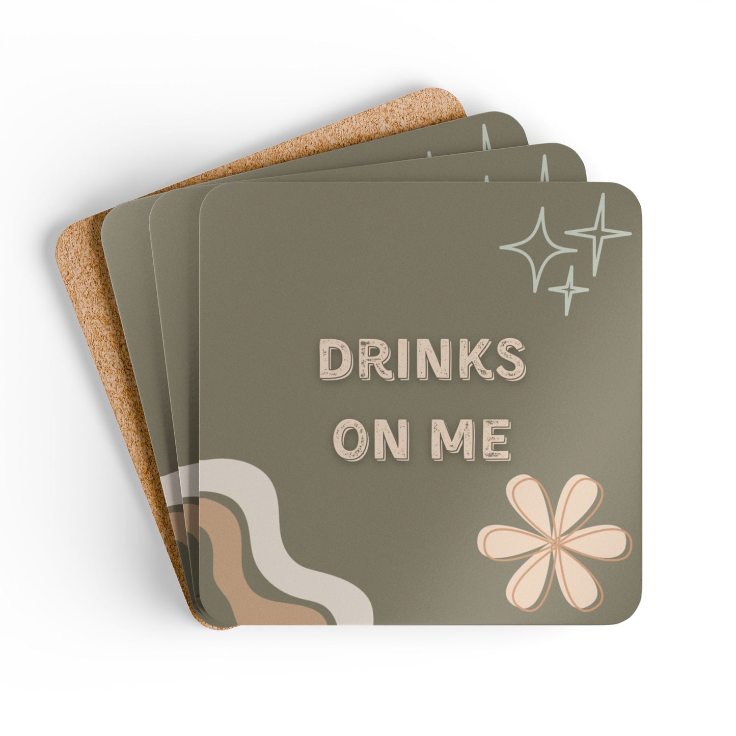Corkwood Coaster Set