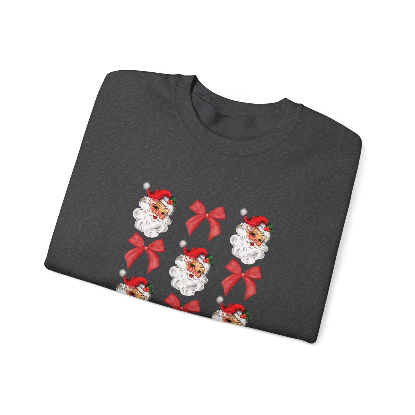 Christmas Bows & Santa Unisex Heavy Blend™ Crewneck Sweatshirt