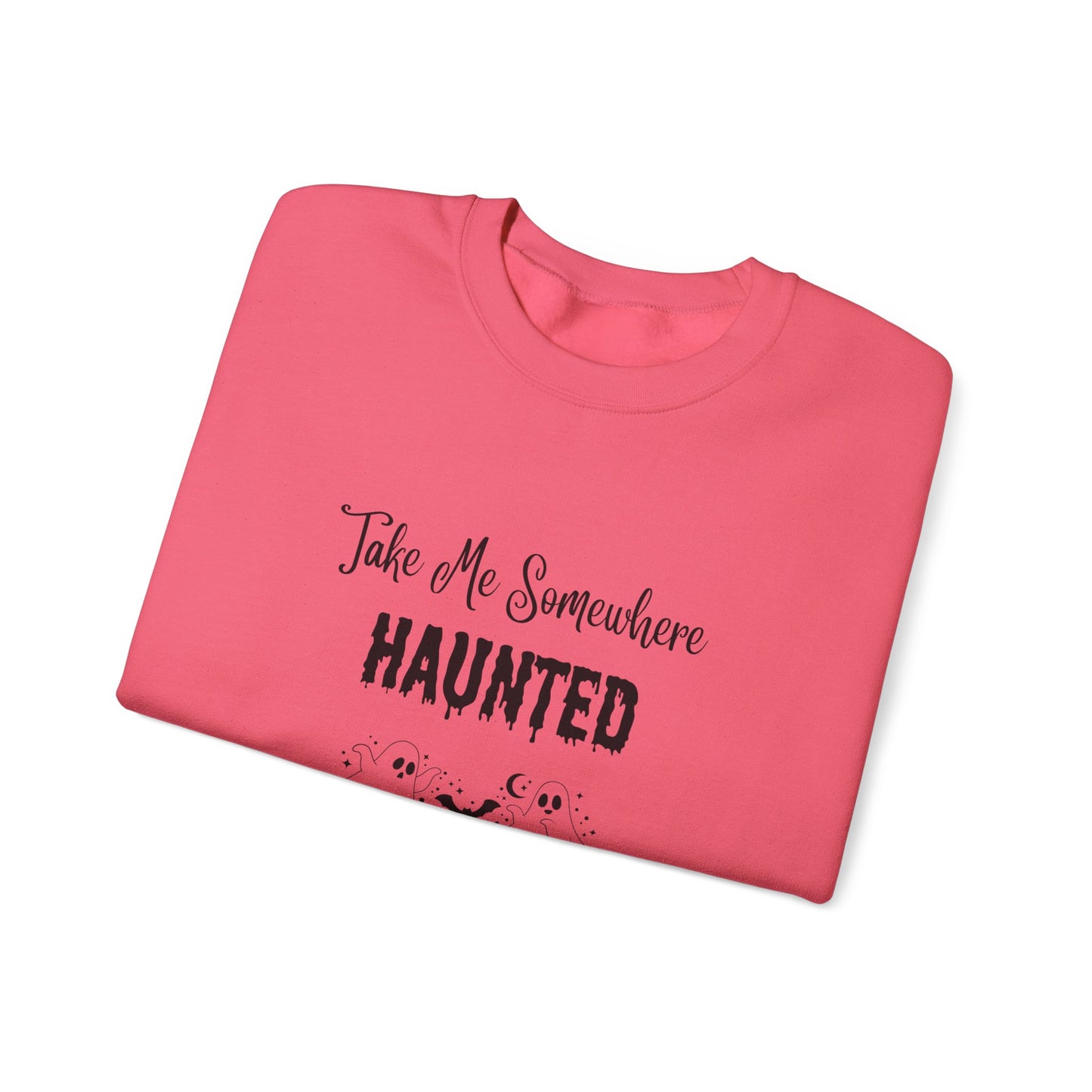 Take Me Somewhere Haunted Unisex Heavy Blend™ Crewneck Sweatshirt