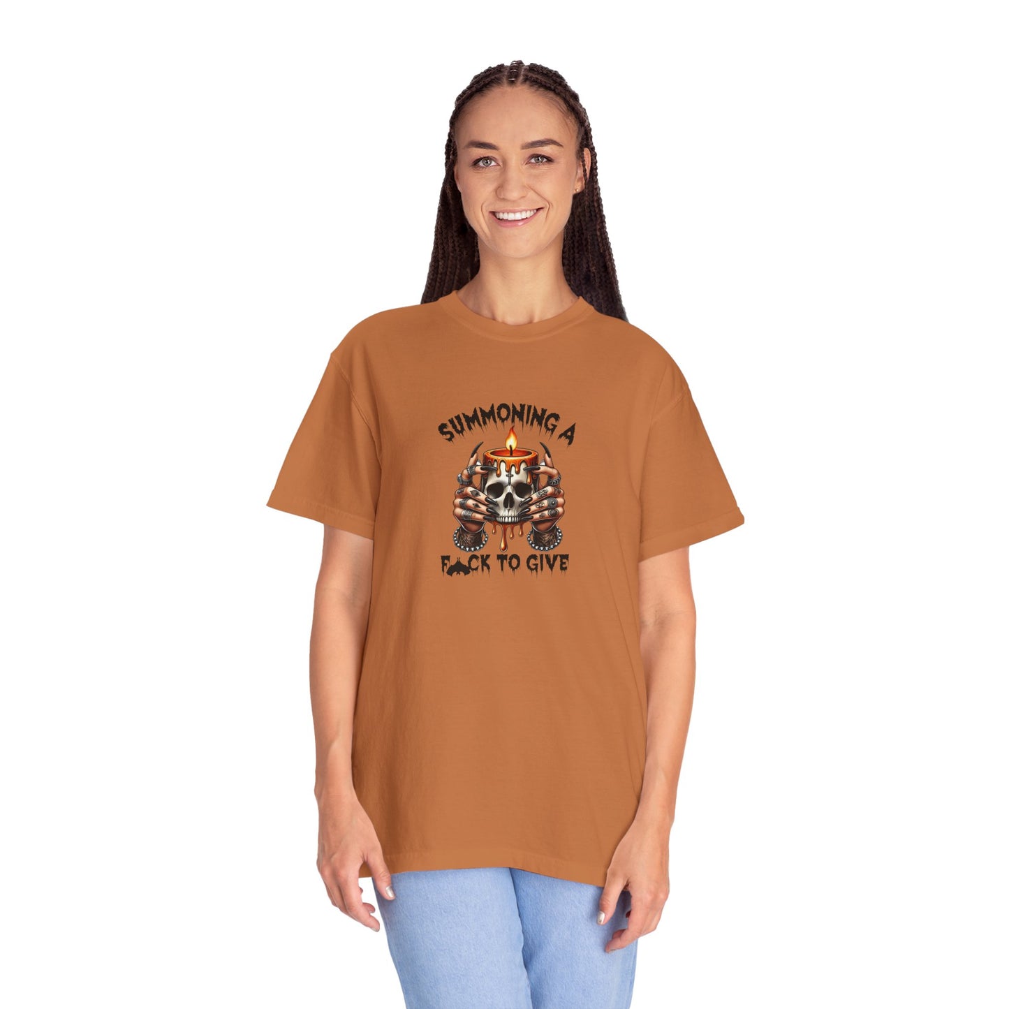 Summoning a F To Give Unisex Garment-Dyed T-shirt
