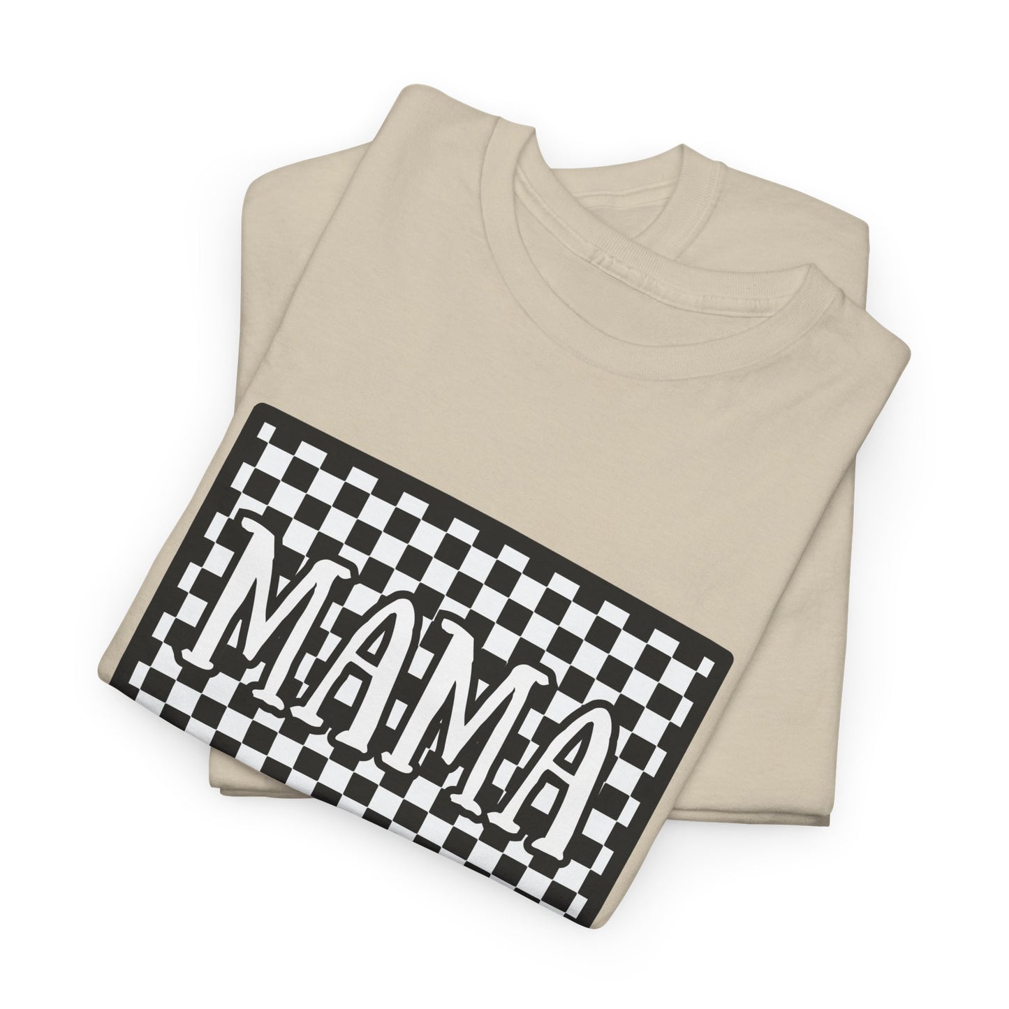 Checkered 'MAMA' Heavy Cotton Tee