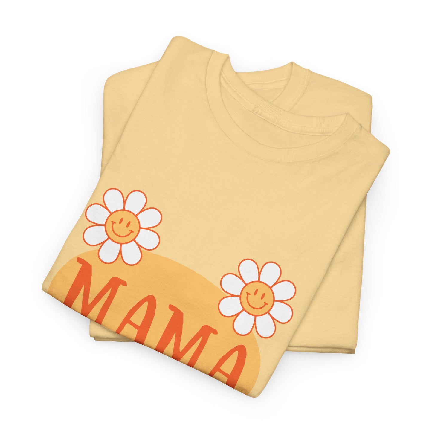 MAMA Retro Flowers Heavy Cotton Tee