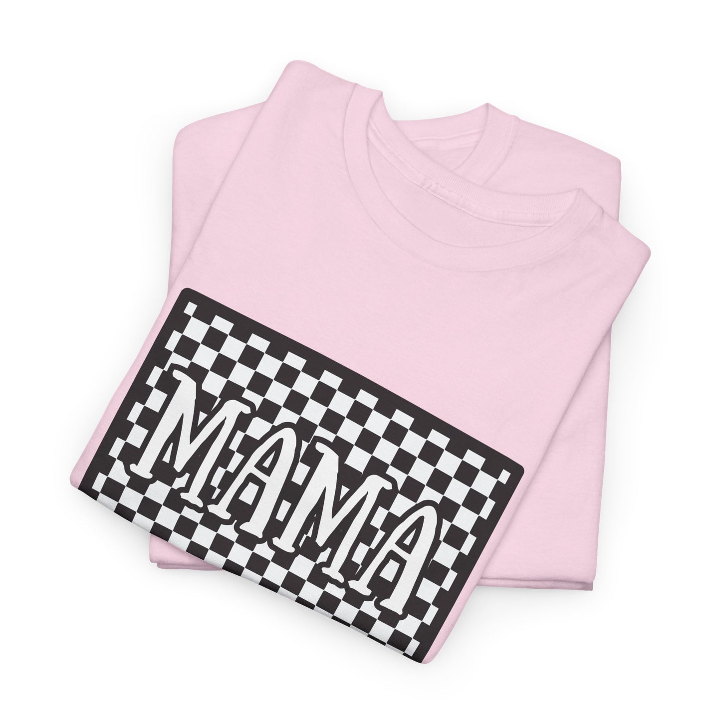 Checkered 'MAMA' Heavy Cotton Tee