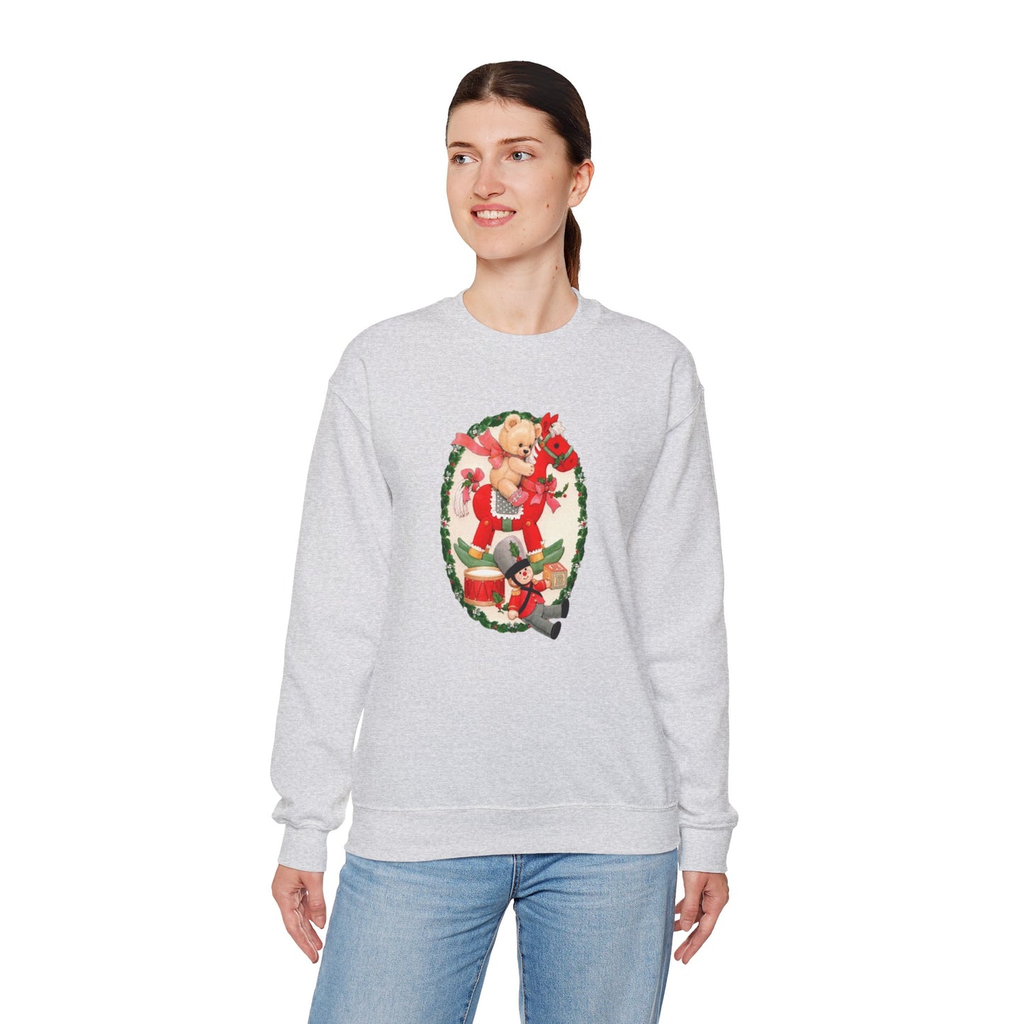 Vintage Christmas Toys Unisex Heavy Blend™ Crewneck Sweatshirt