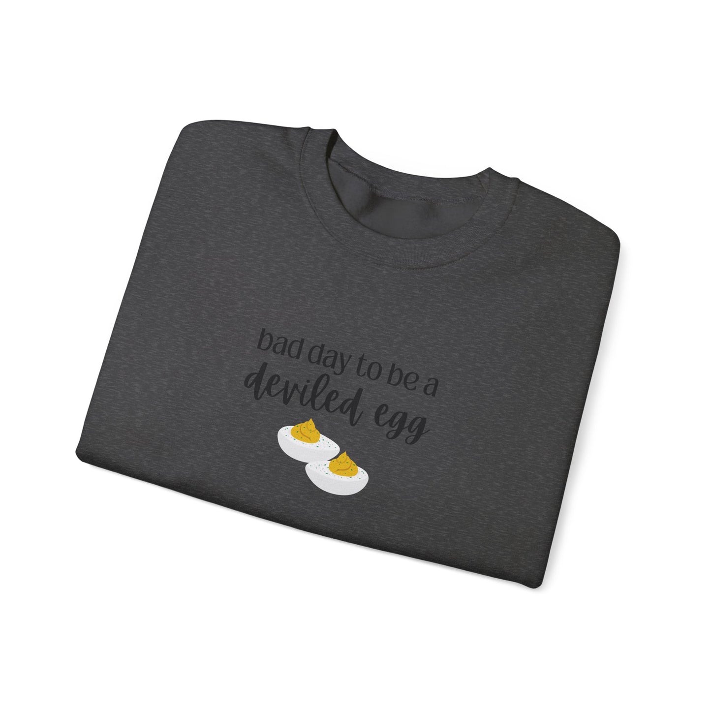 Bad Day to be a Deviled Egg Unisex Heavy Blend™ Crewneck Sweatshirt
