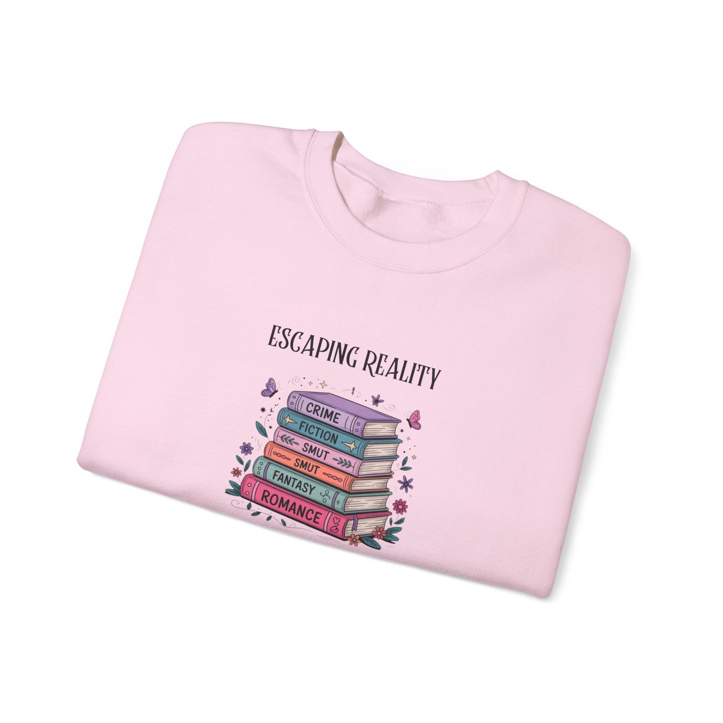 Escaping Reality One Page At A Time Heavy Blend™ Crewneck Sweatshirt