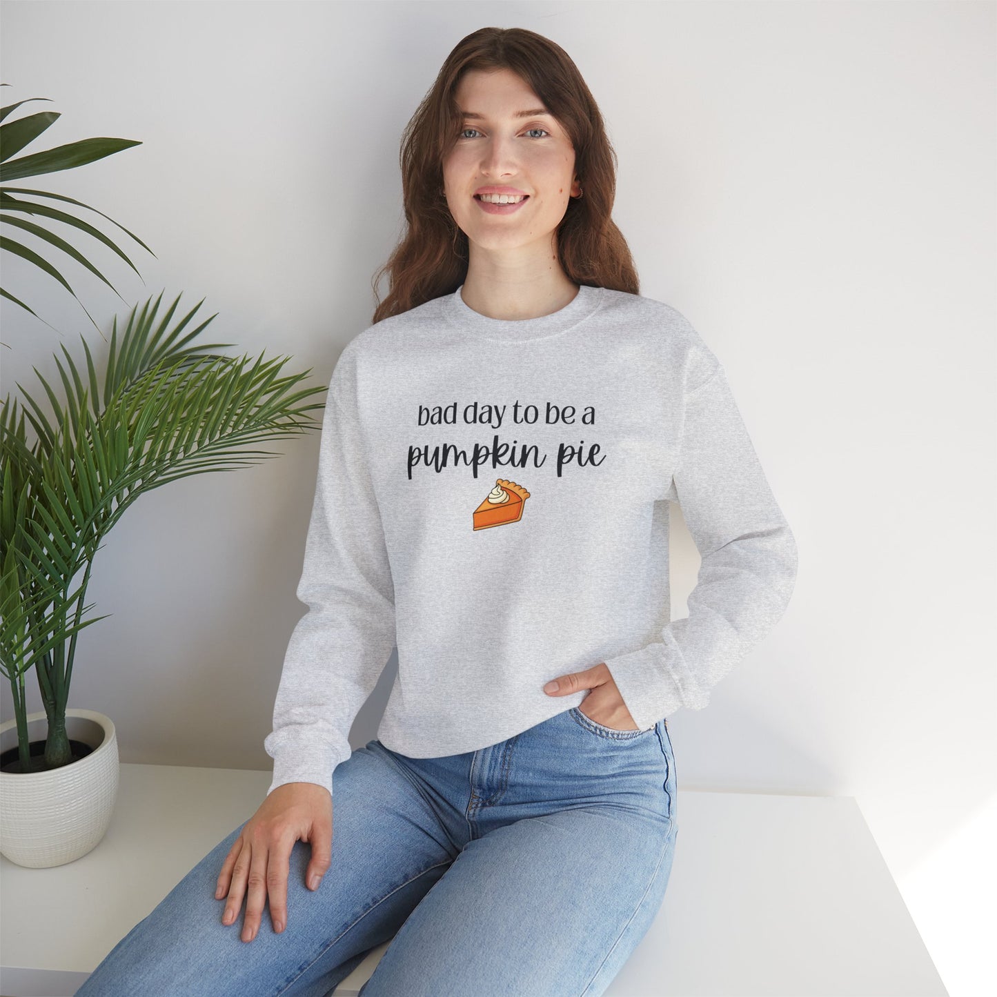 Bad Day to be a Pumpkin Pie Unisex Heavy Blend™ Crewneck Sweatshirt