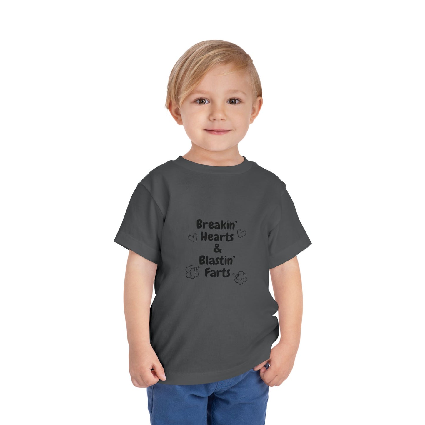 Breakin Hearts & Blastin Farts Toddler Short Sleeve Tee