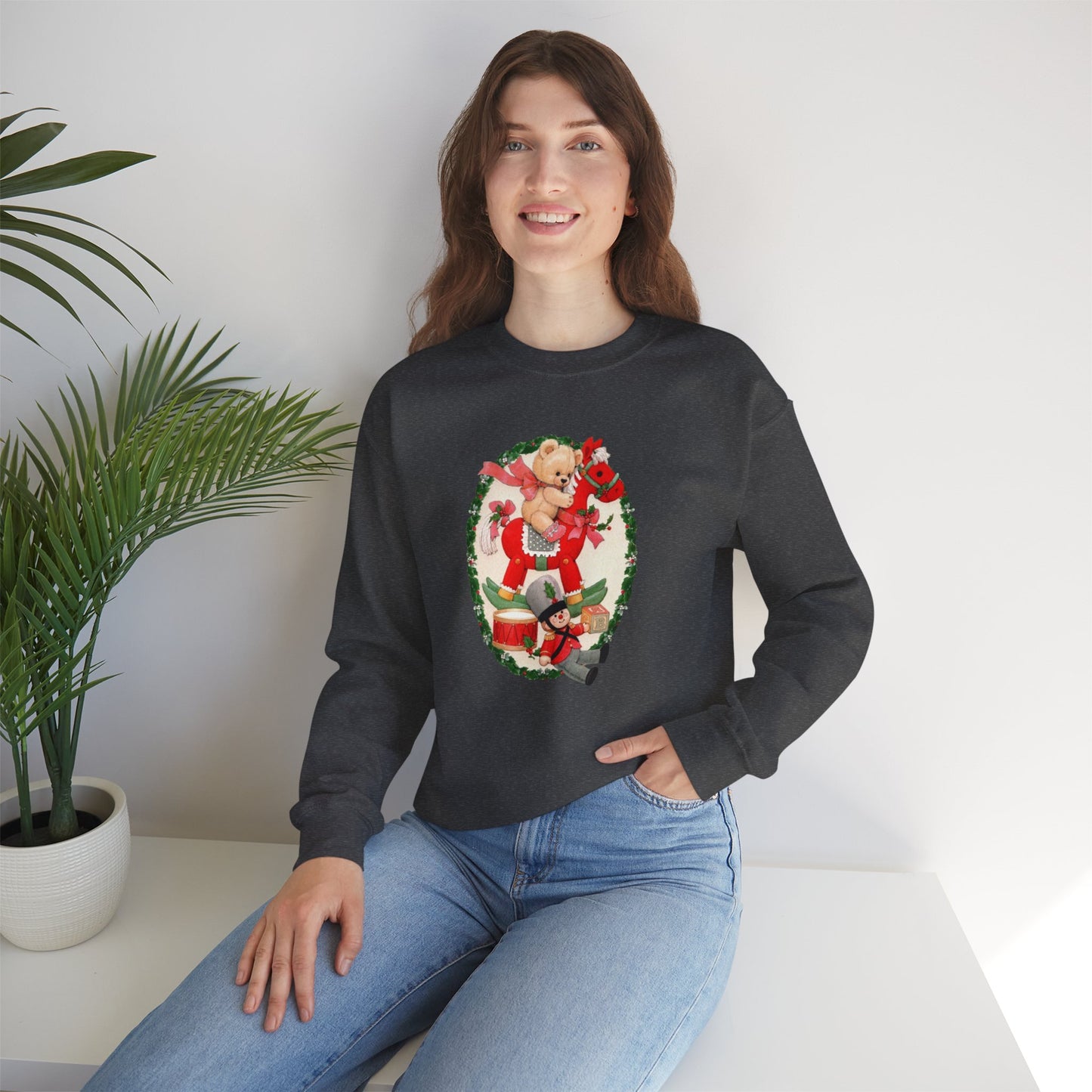 Vintage Christmas Toys Unisex Heavy Blend™ Crewneck Sweatshirt