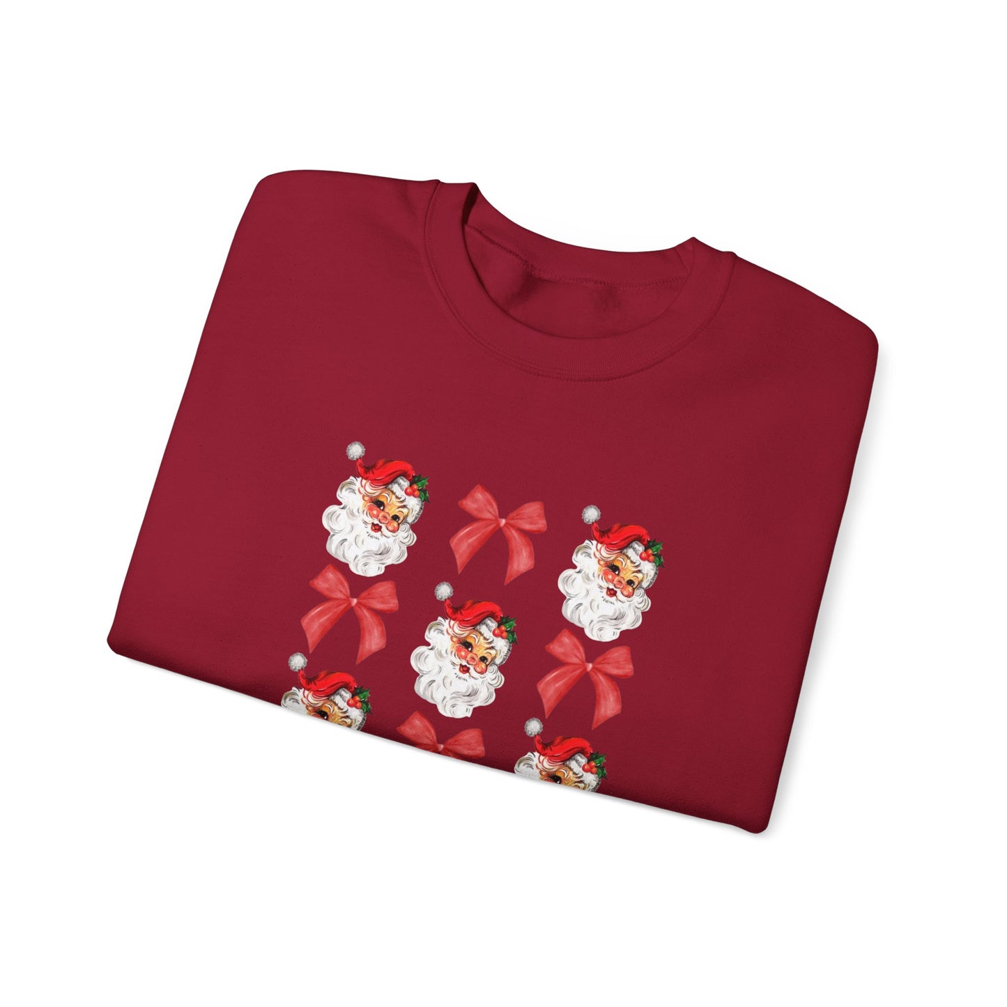 Christmas Bows & Santa Unisex Heavy Blend™ Crewneck Sweatshirt