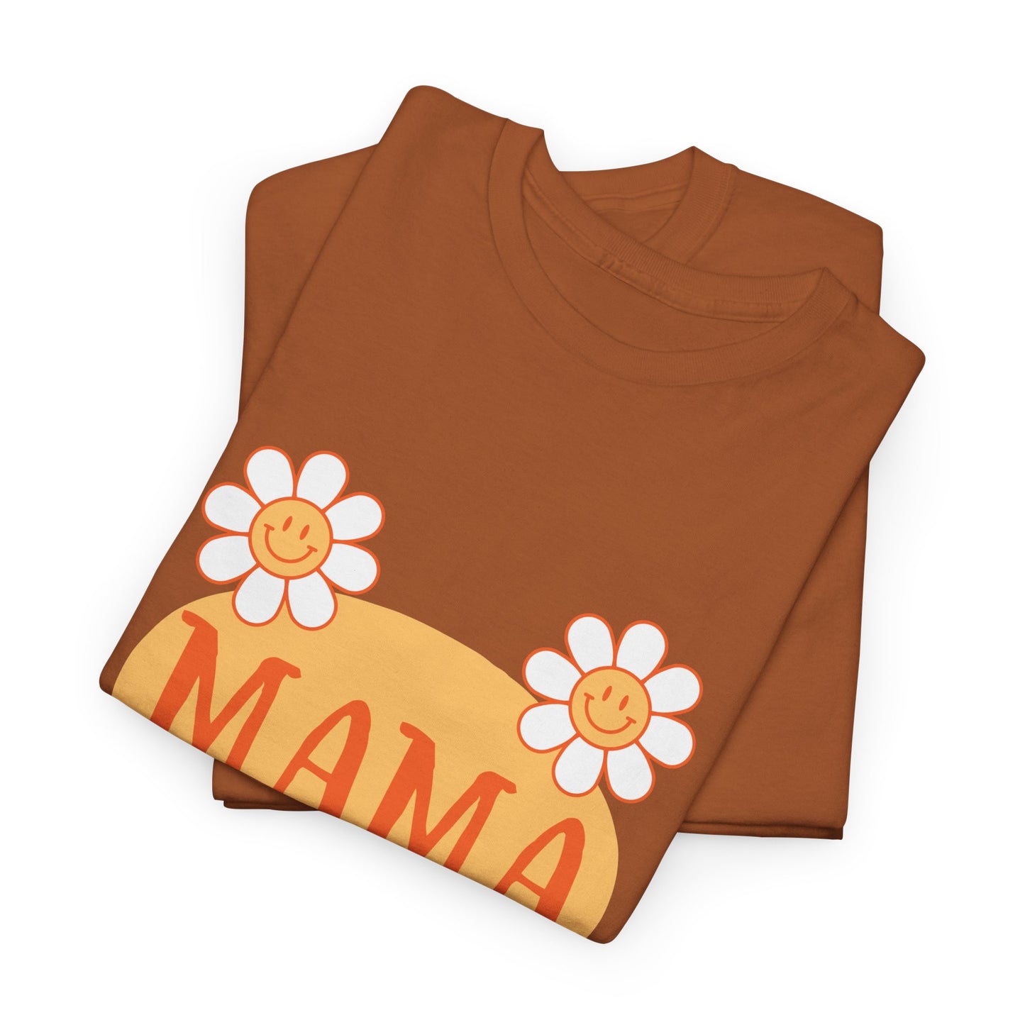 MAMA Retro Flowers Heavy Cotton Tee