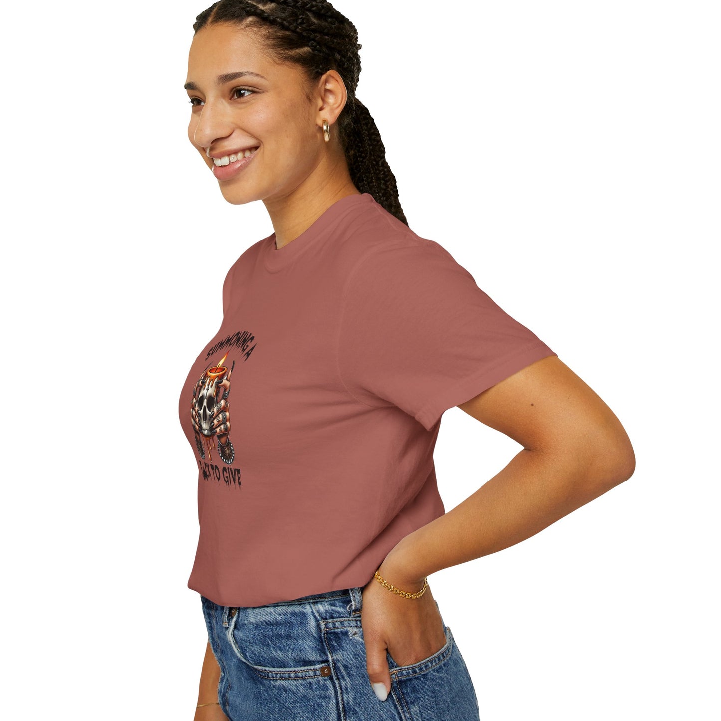 Summoning a F To Give Unisex Garment-Dyed T-shirt