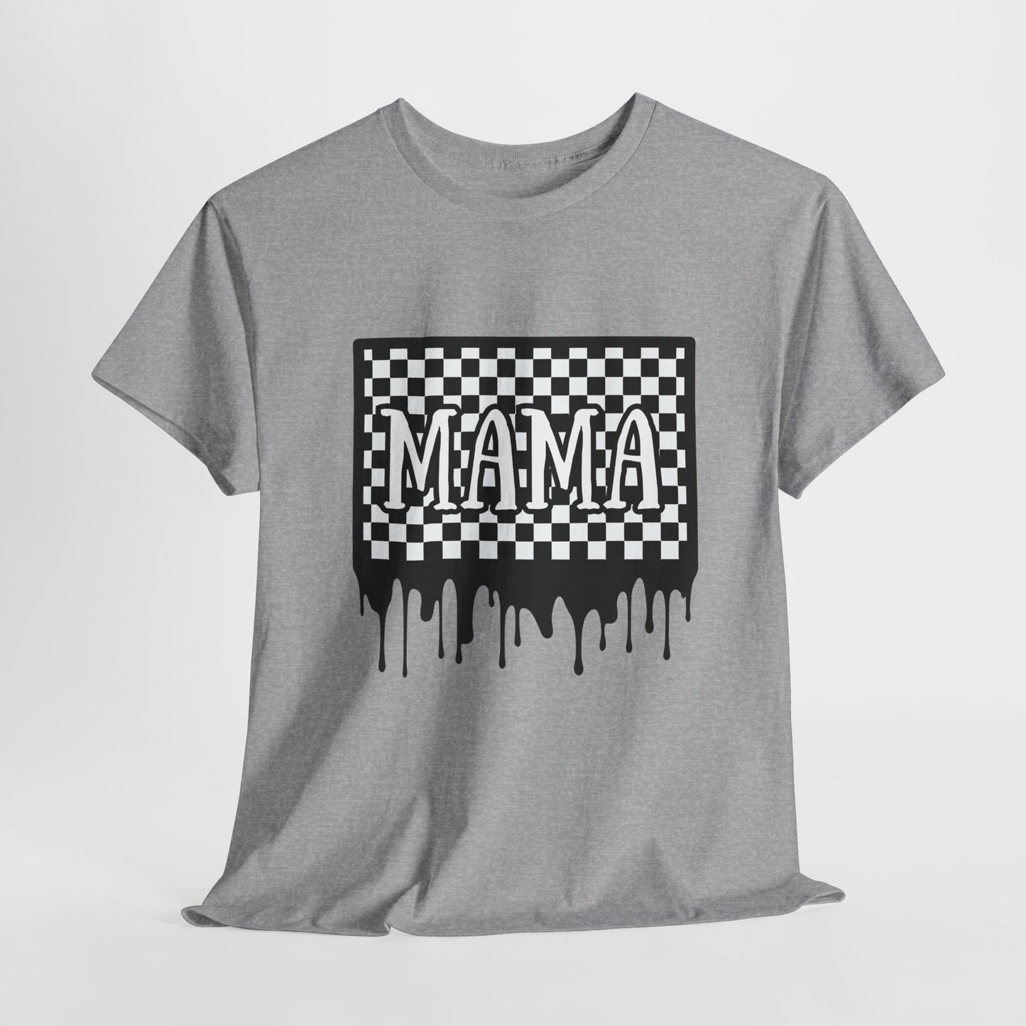 Checkered 'MAMA' Heavy Cotton Tee