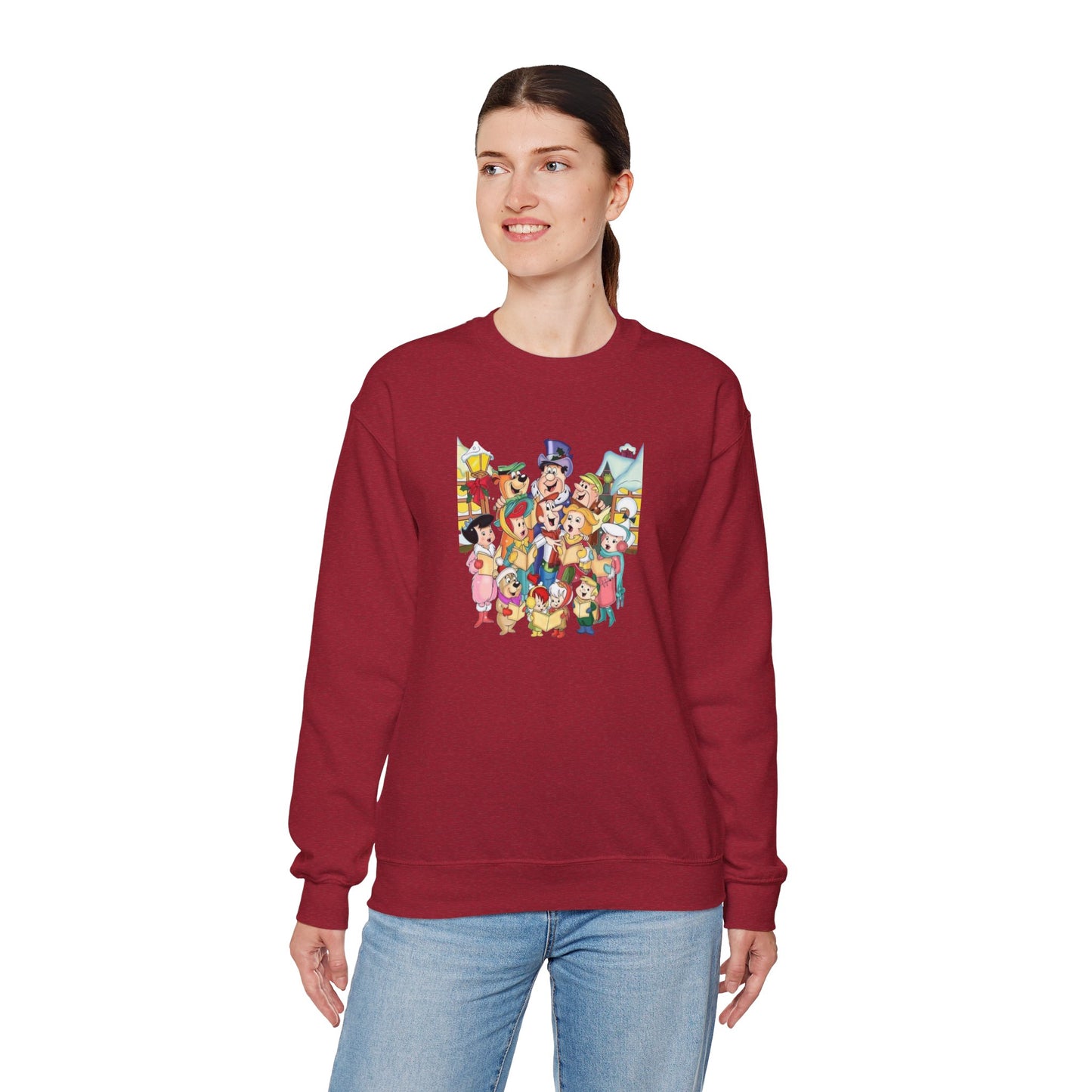 Vintage Cartoon Christmas Unisex Heavy Blend™ Crewneck Sweatshirt