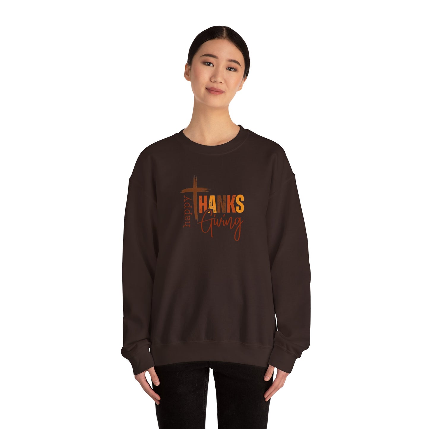 Happy Thanksgiving Heavy Blend™ Crewneck Sweatshirt