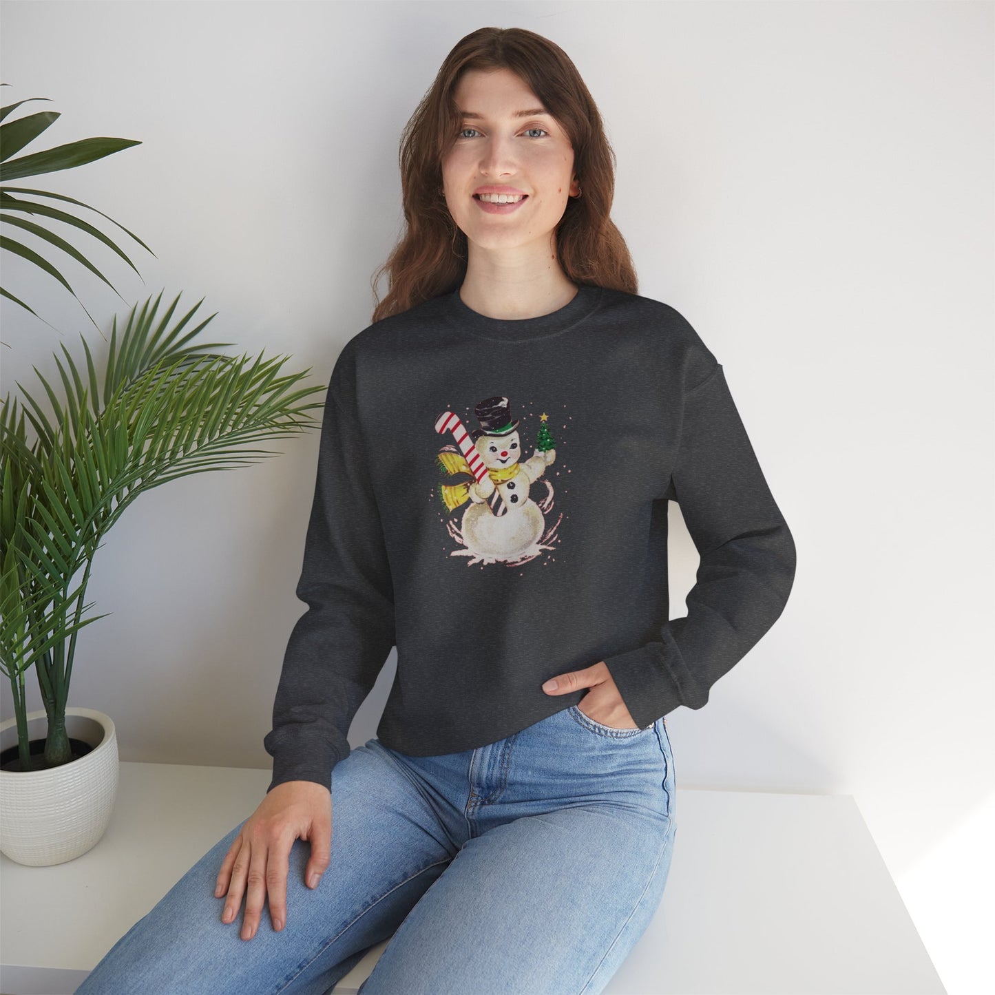 Vintage Snowman Unisex Heavy Blend™ Crewneck Sweatshirt