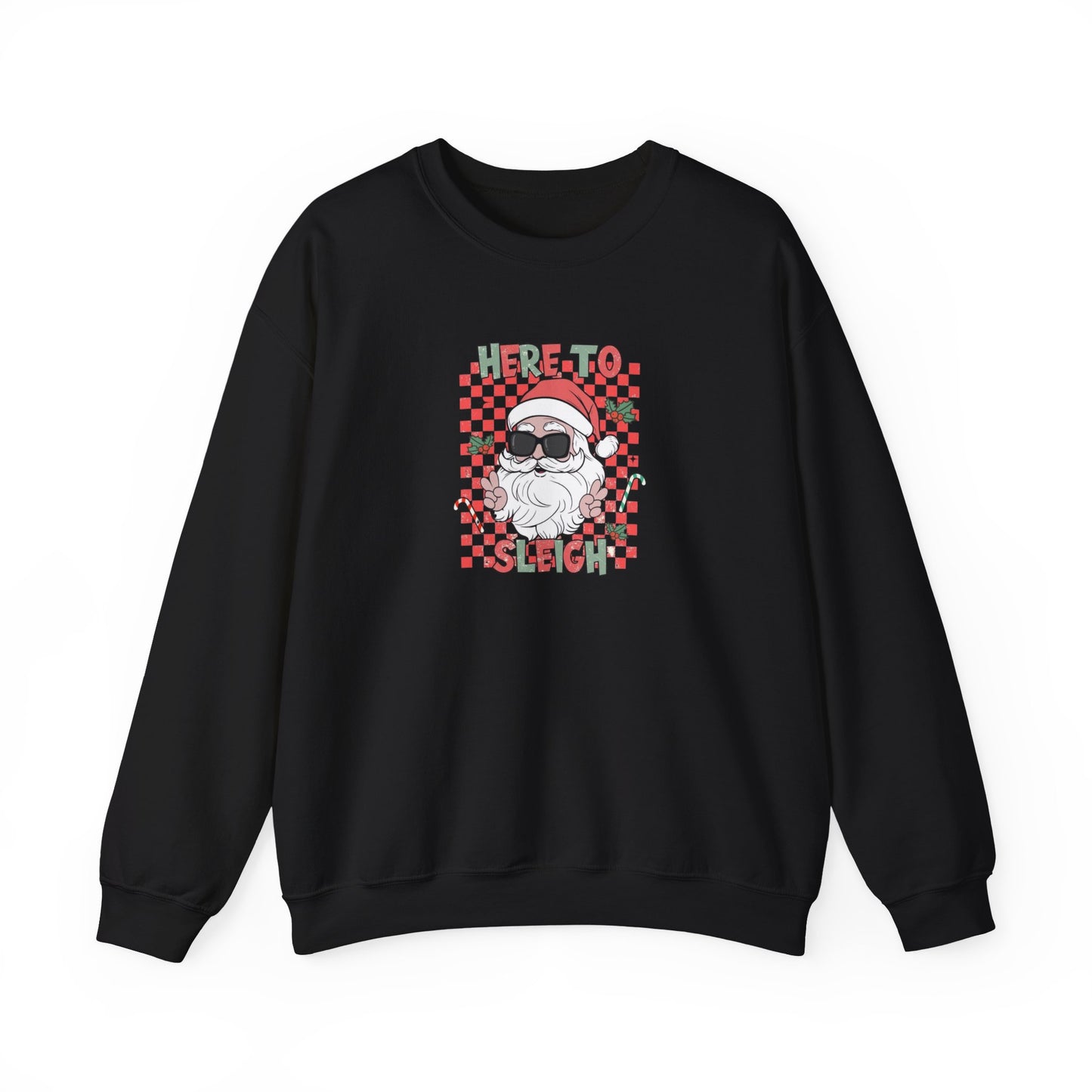 Here To Sleigh Heavy Blend™ Crewneck Sweatshirt
