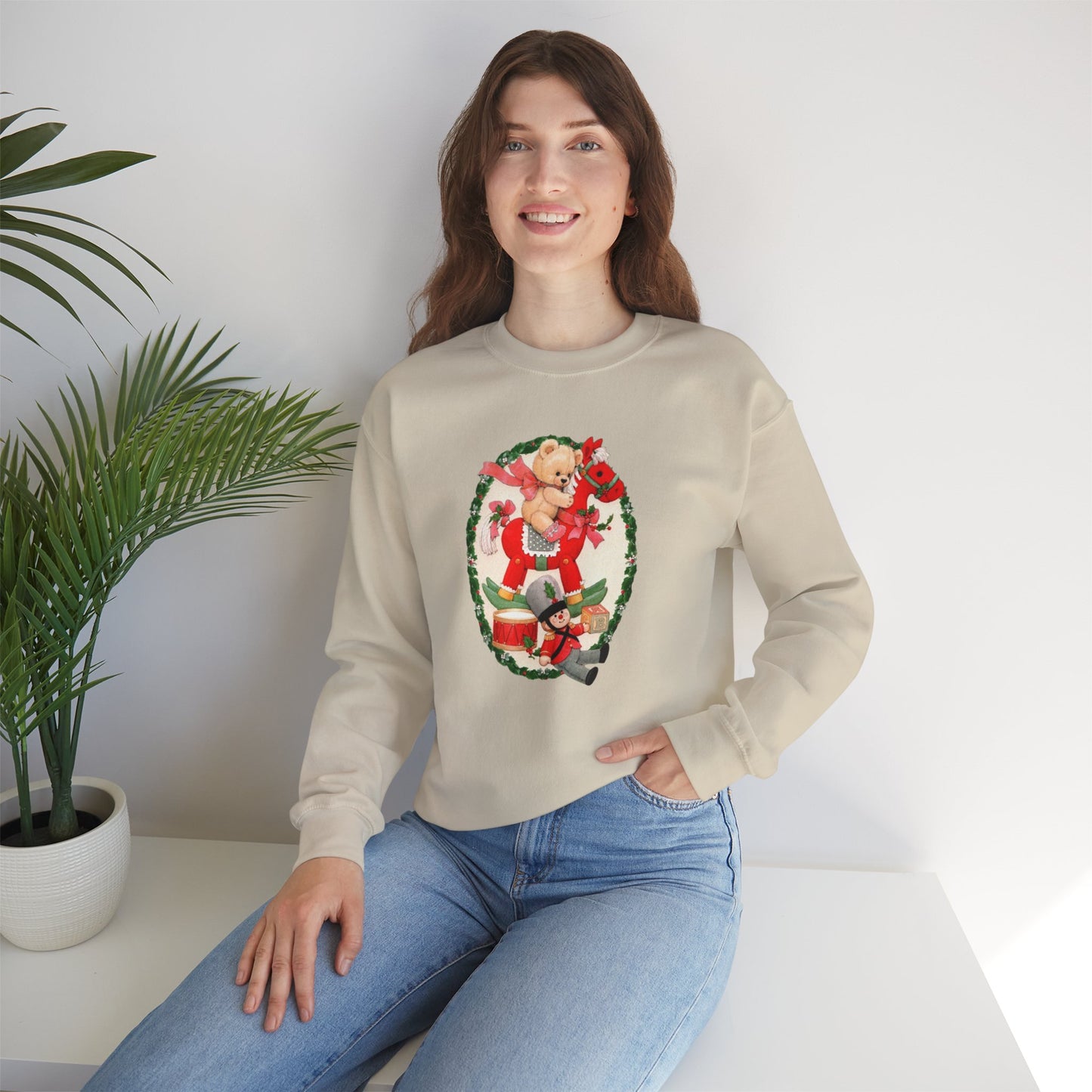 Vintage Christmas Toys Unisex Heavy Blend™ Crewneck Sweatshirt