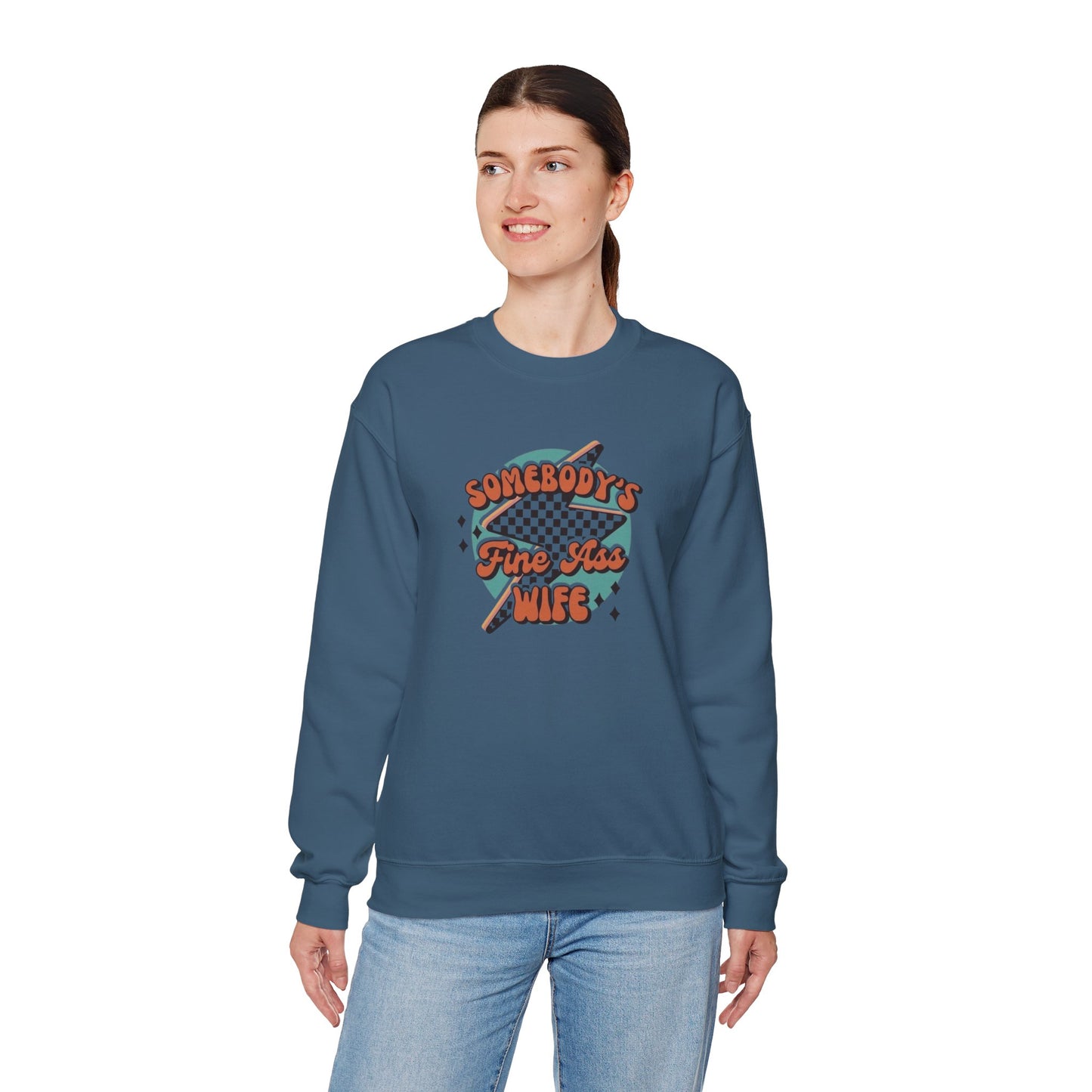 Somebody's Fine A** Wife Heavy Blend™ Crewneck Sweatshirt