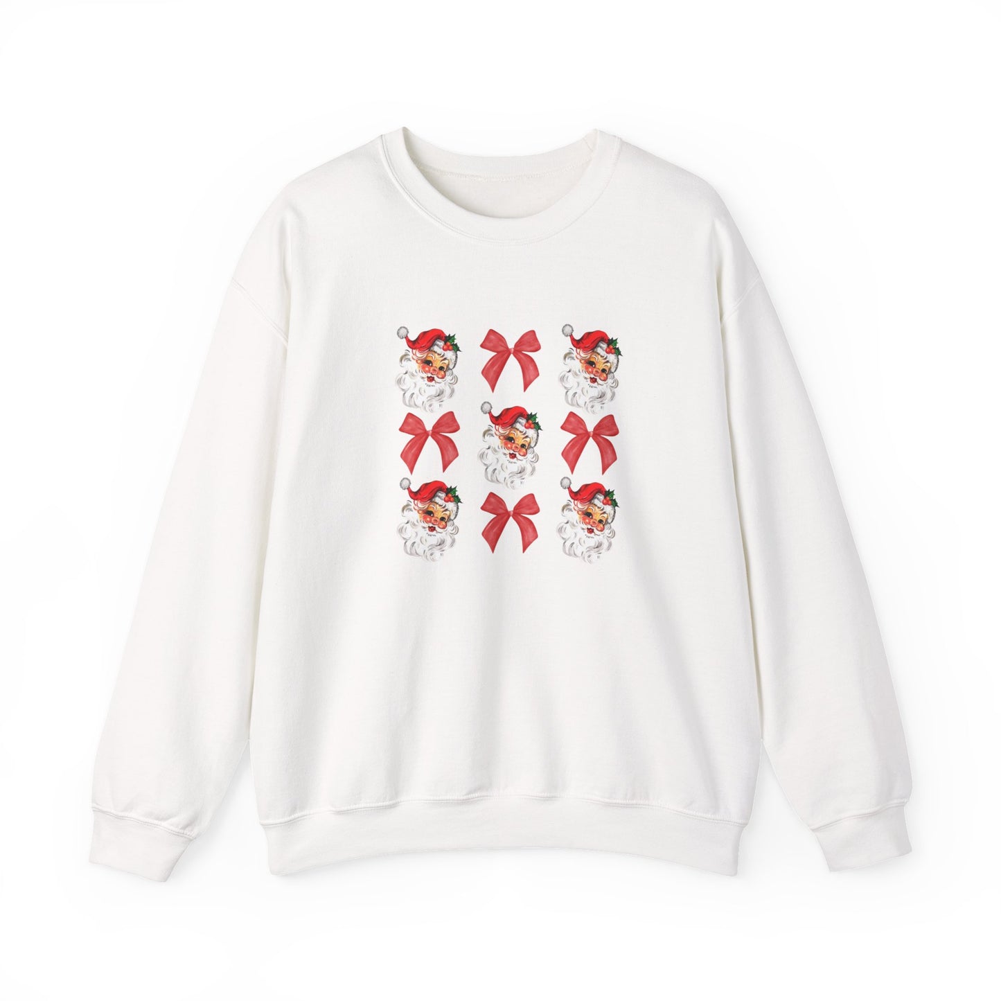 Christmas Bows & Santa Unisex Heavy Blend™ Crewneck Sweatshirt