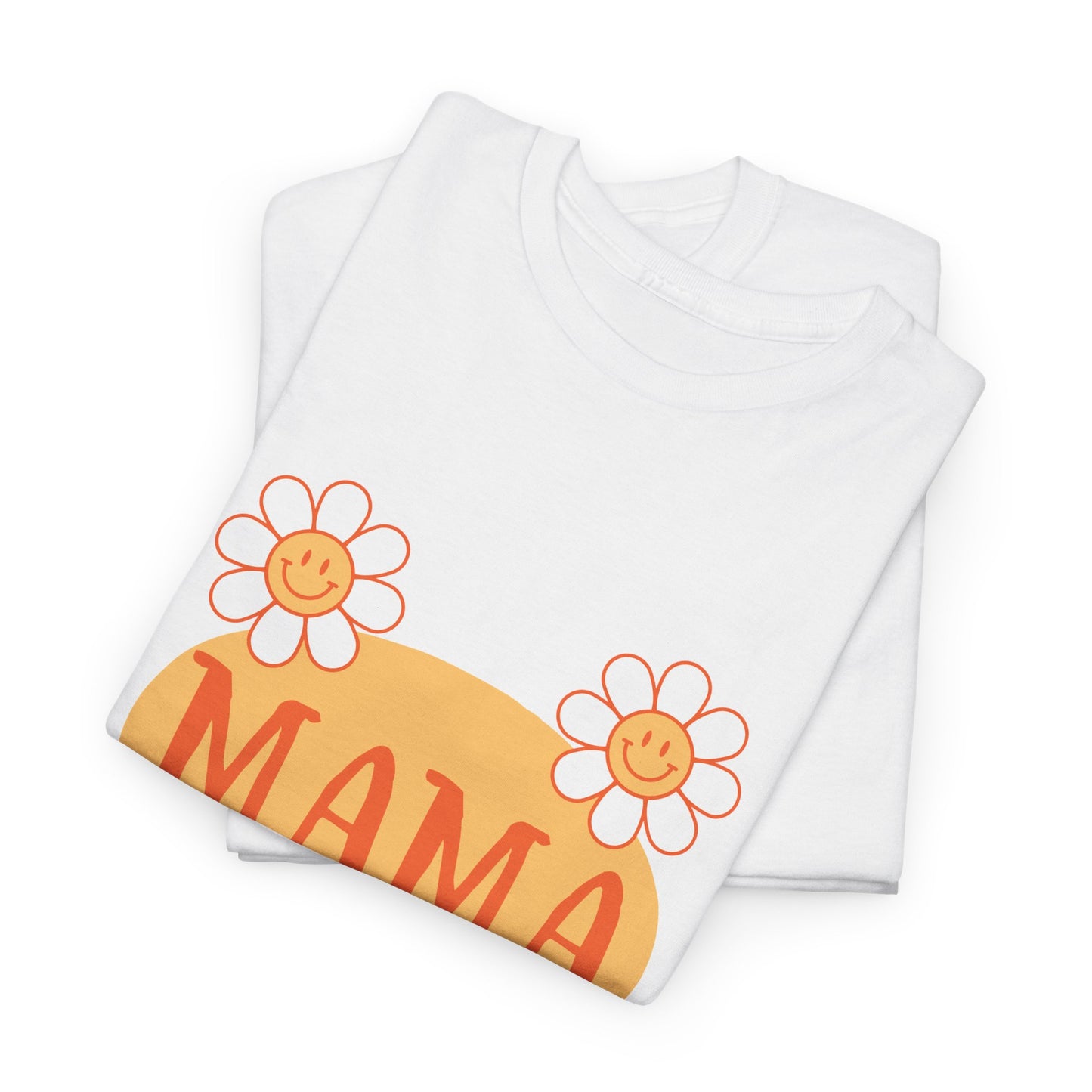 MAMA Retro Flowers Heavy Cotton Tee