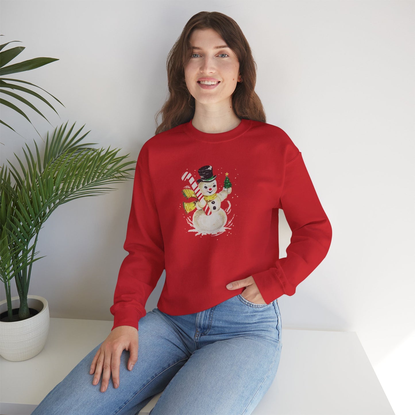 Vintage Snowman Unisex Heavy Blend™ Crewneck Sweatshirt