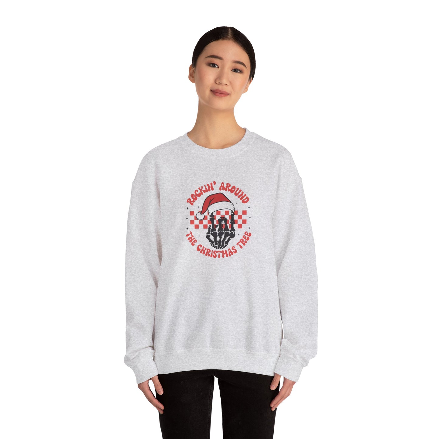 Rockin Around The Christmas Tree Unisex Heavy Blend™ Crewneck Sweatshirt