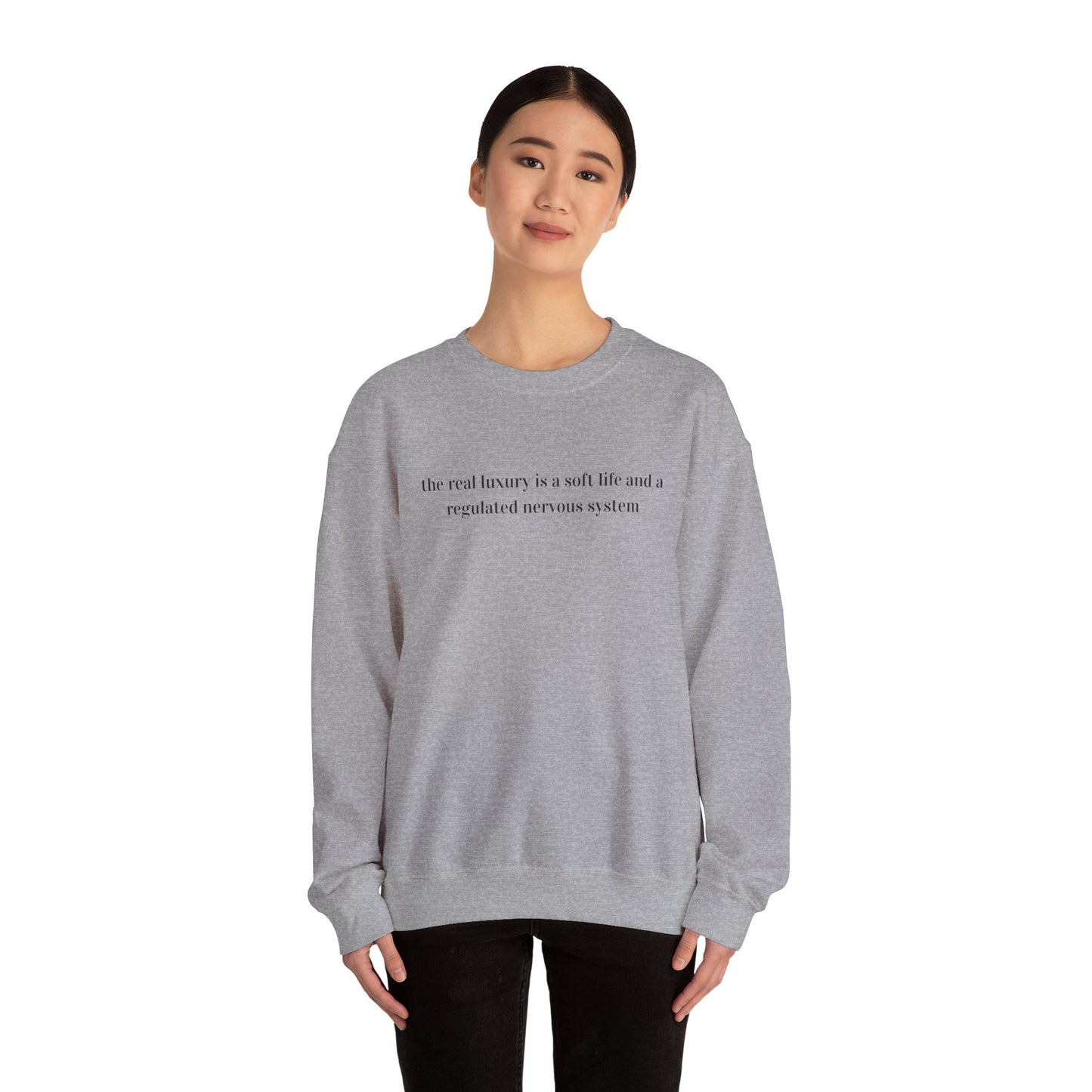 The real luxury in life Unisex Heavy Blend™ Crewneck Sweatshirt