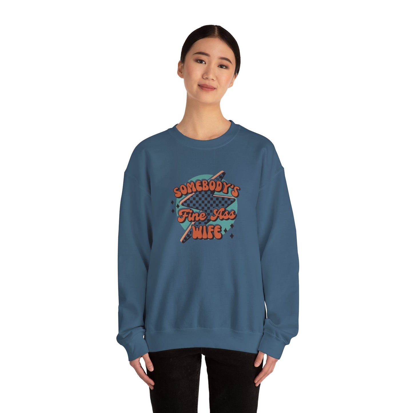 Somebody's Fine A** Wife Heavy Blend™ Crewneck Sweatshirt