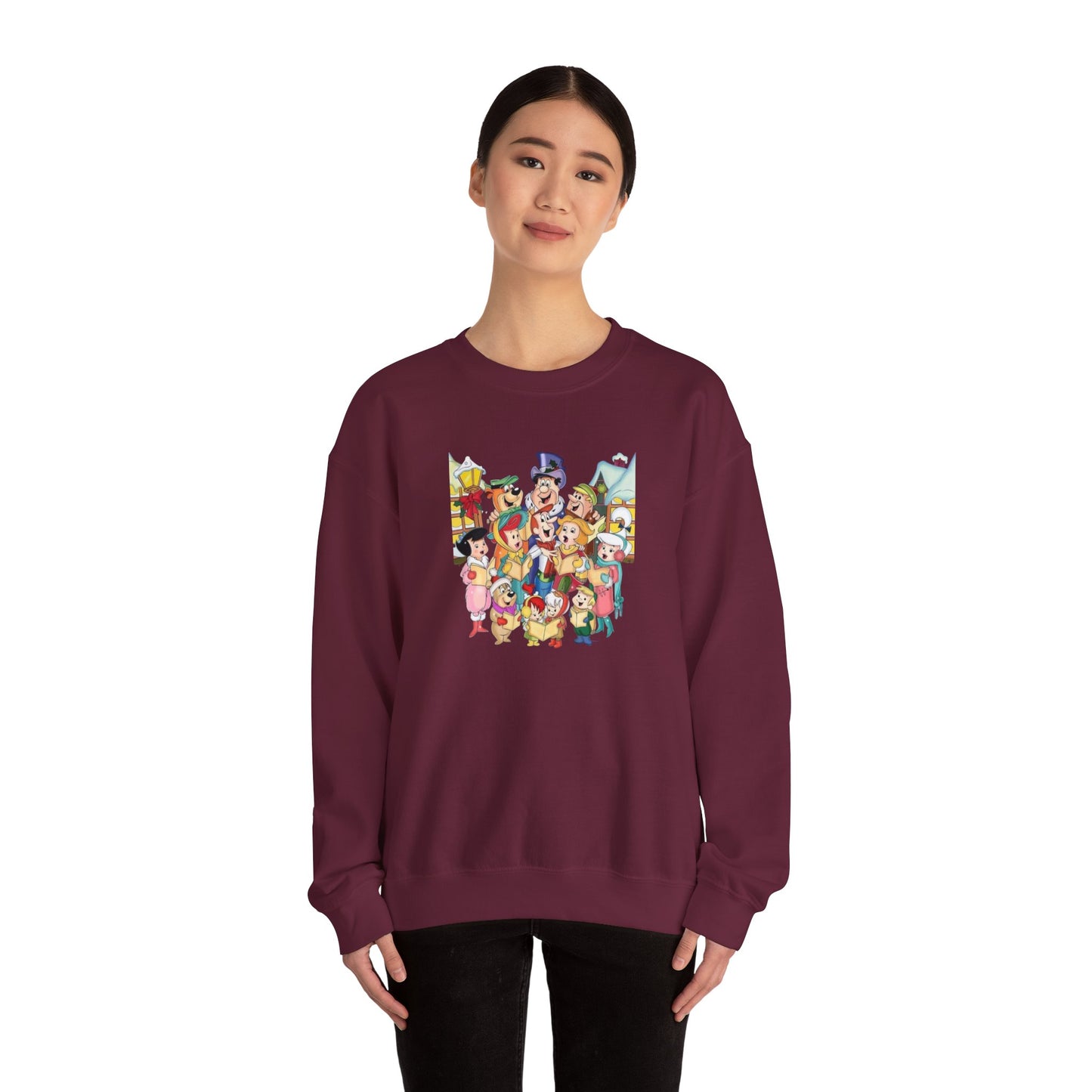Vintage Cartoon Christmas Unisex Heavy Blend™ Crewneck Sweatshirt