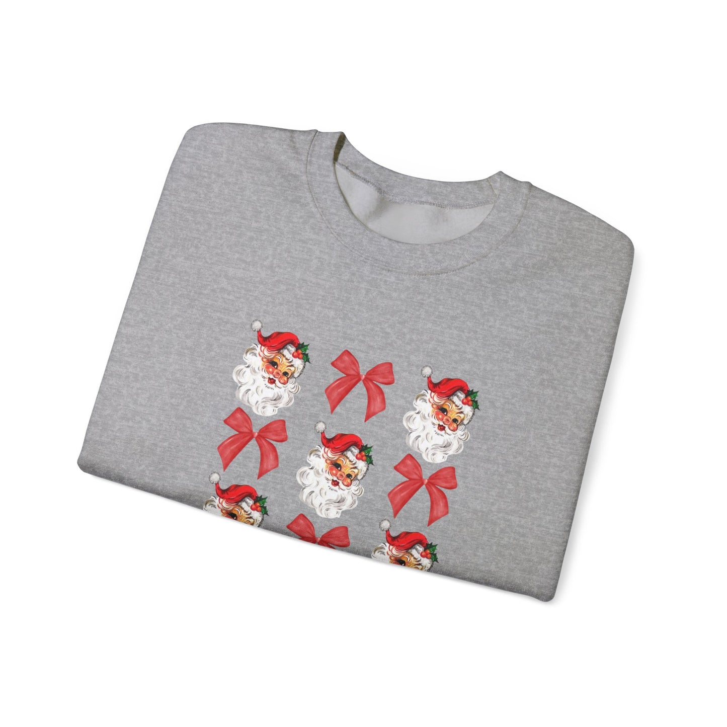 Christmas Bows & Santa Unisex Heavy Blend™ Crewneck Sweatshirt