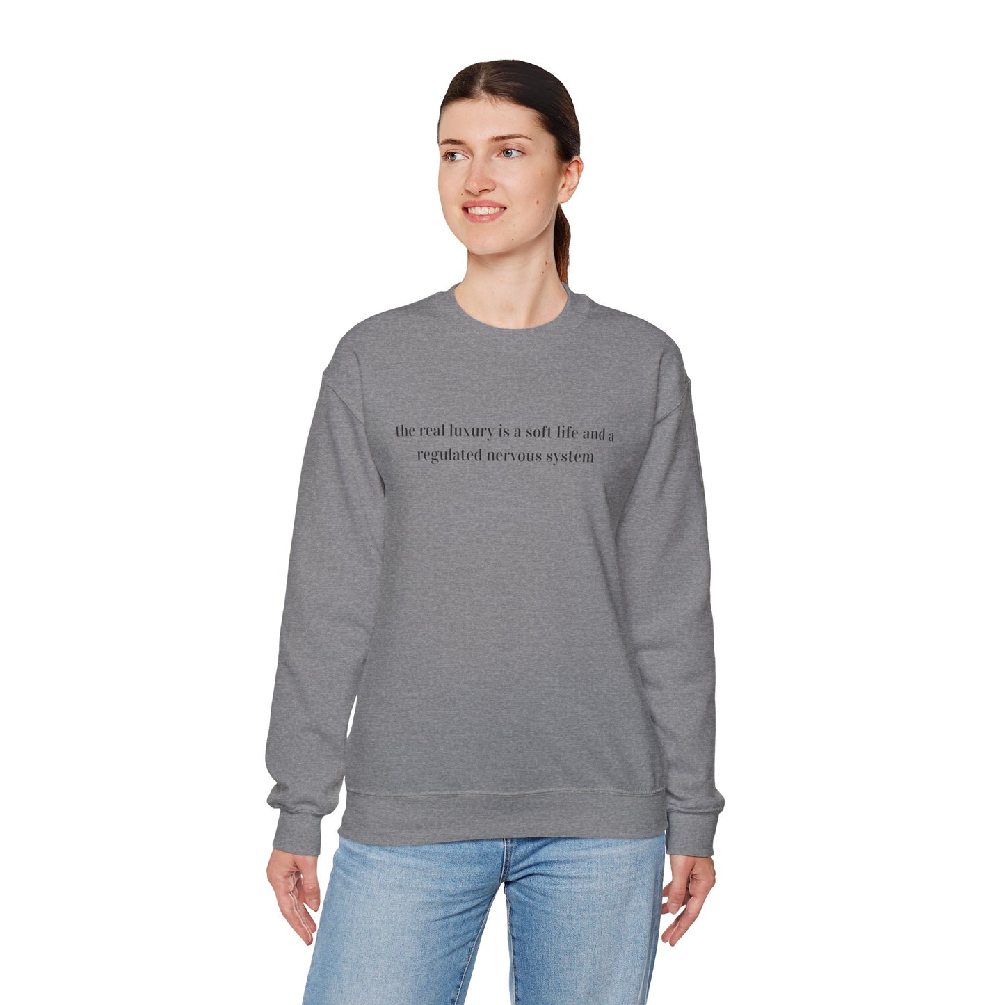 The real luxury in life Unisex Heavy Blend™ Crewneck Sweatshirt