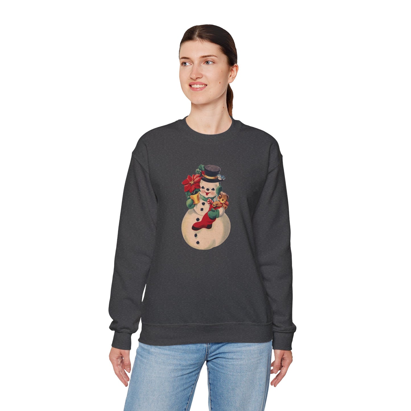 Vintage Snowman Unisex Heavy Blend™ Crewneck Sweatshirt