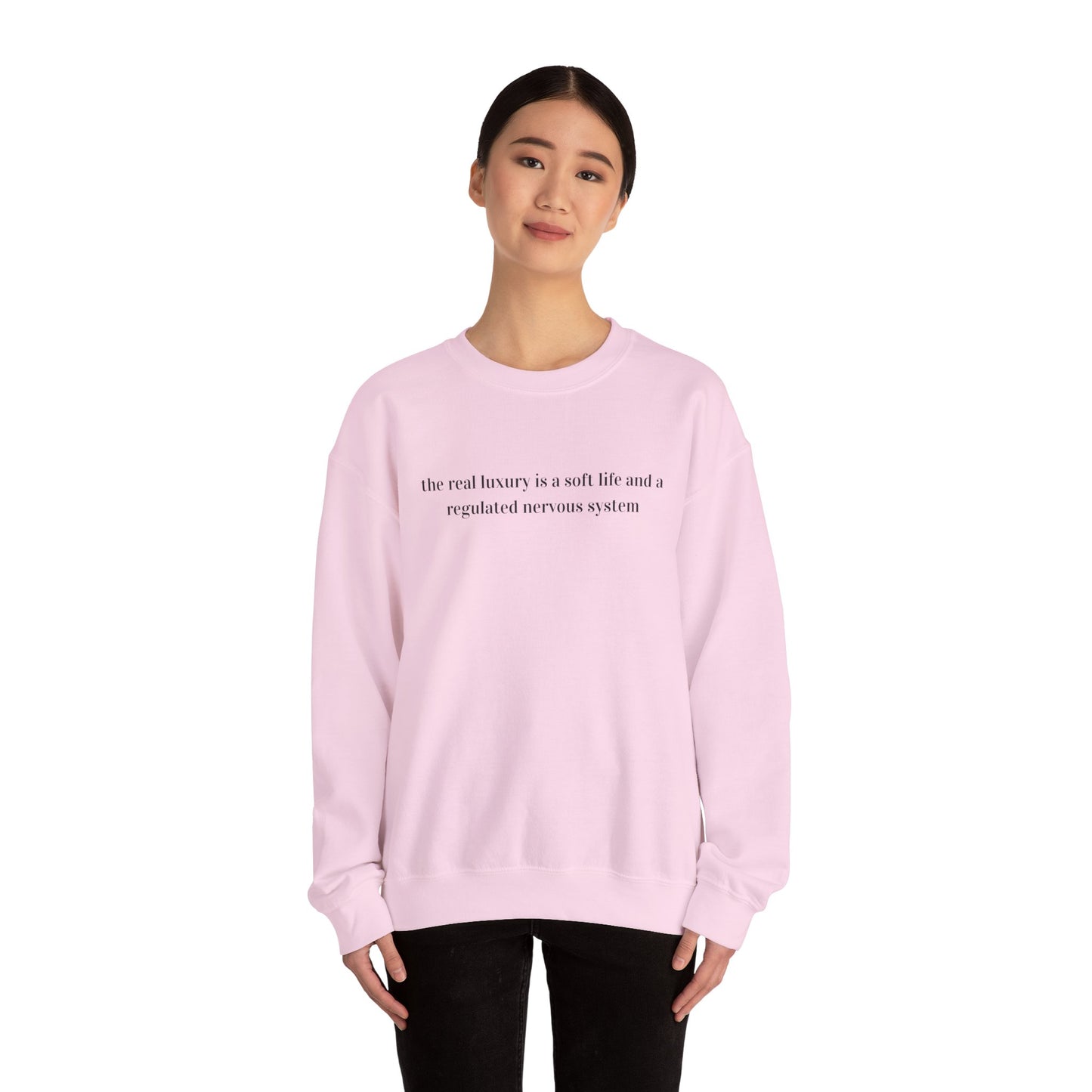 The real luxury in life Unisex Heavy Blend™ Crewneck Sweatshirt