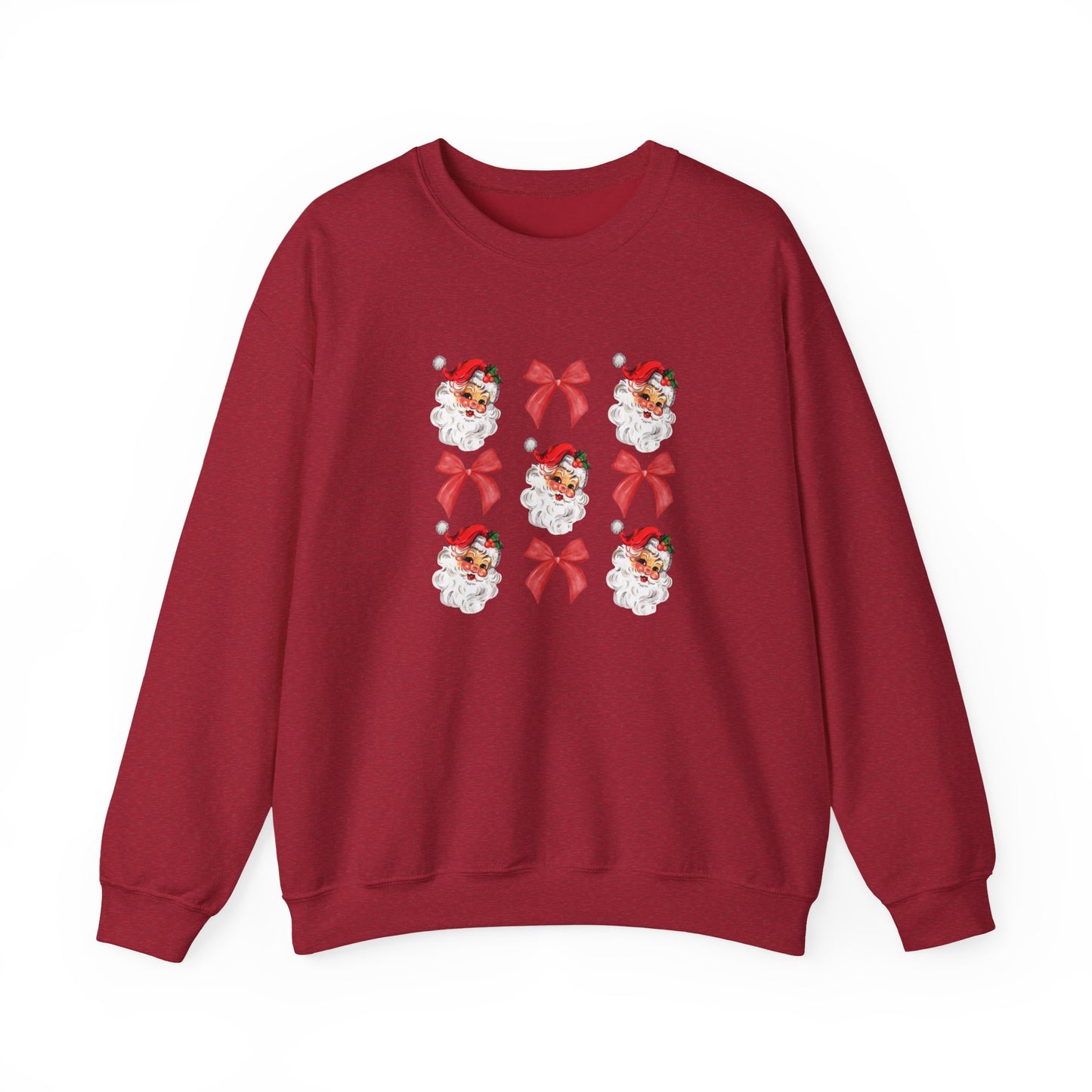 Christmas Bows & Santa Unisex Heavy Blend™ Crewneck Sweatshirt