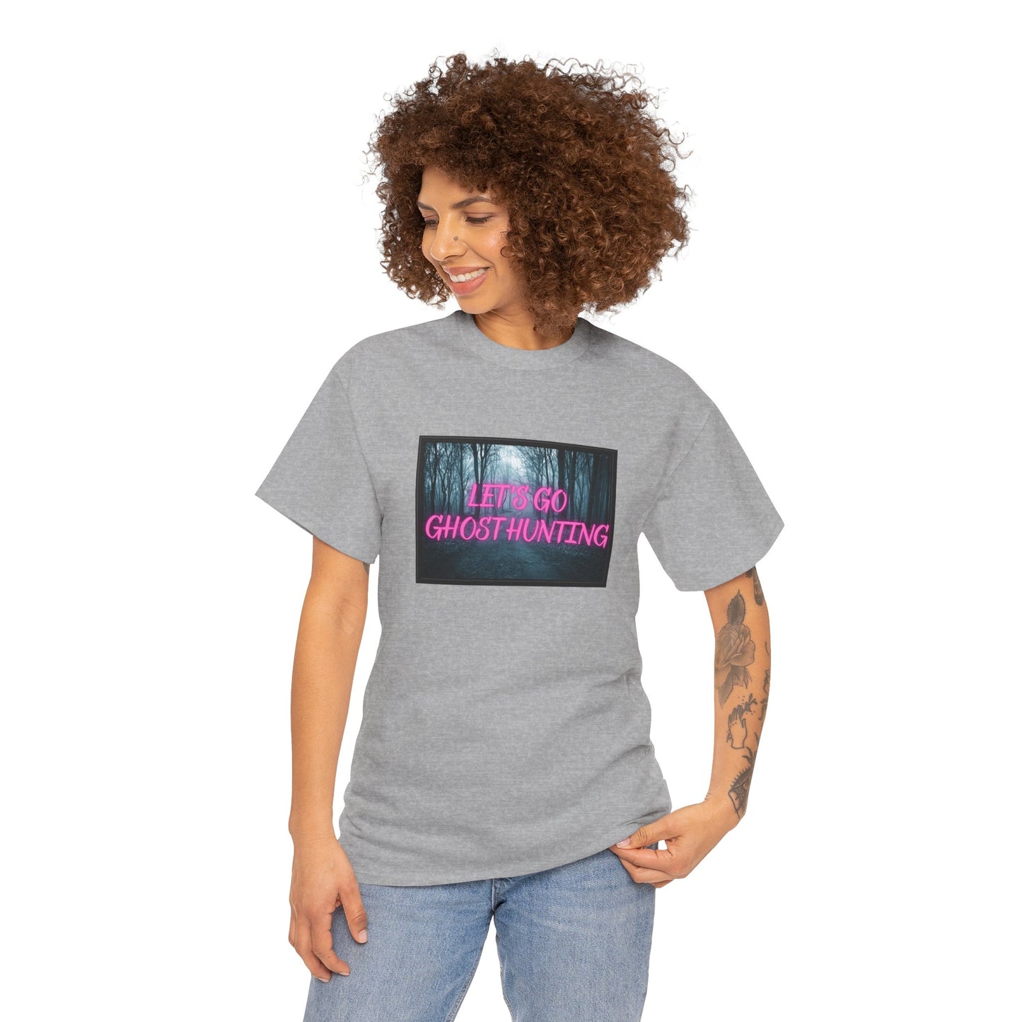 Let's Go Ghost Hunting Unisex Heavy Cotton Tee