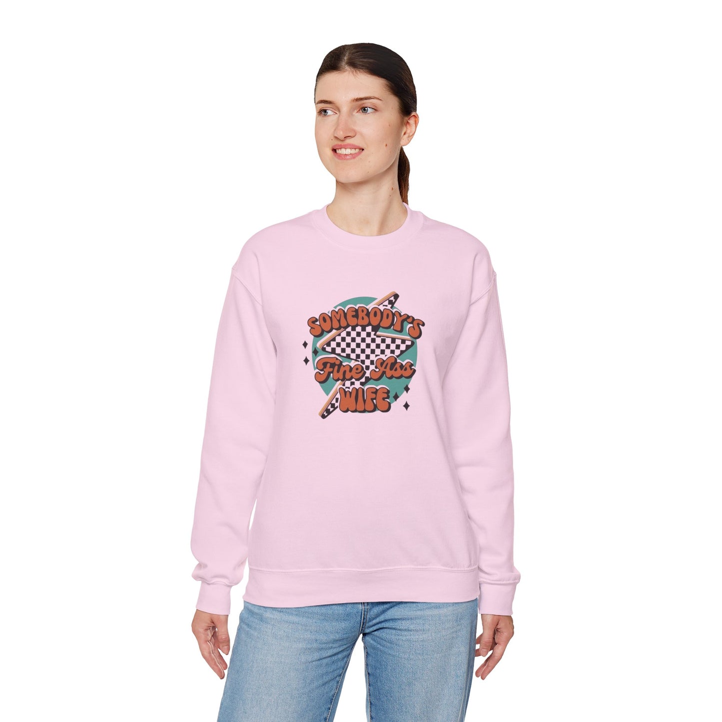 Somebody's Fine A** Wife Heavy Blend™ Crewneck Sweatshirt