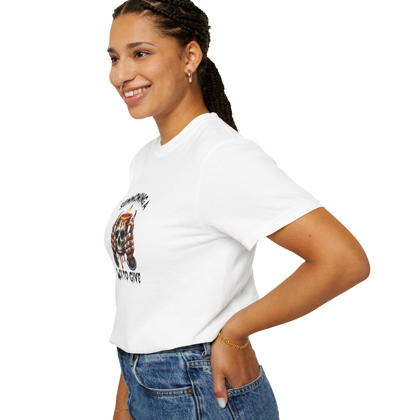 Summoning a F To Give Unisex Garment-Dyed T-shirt