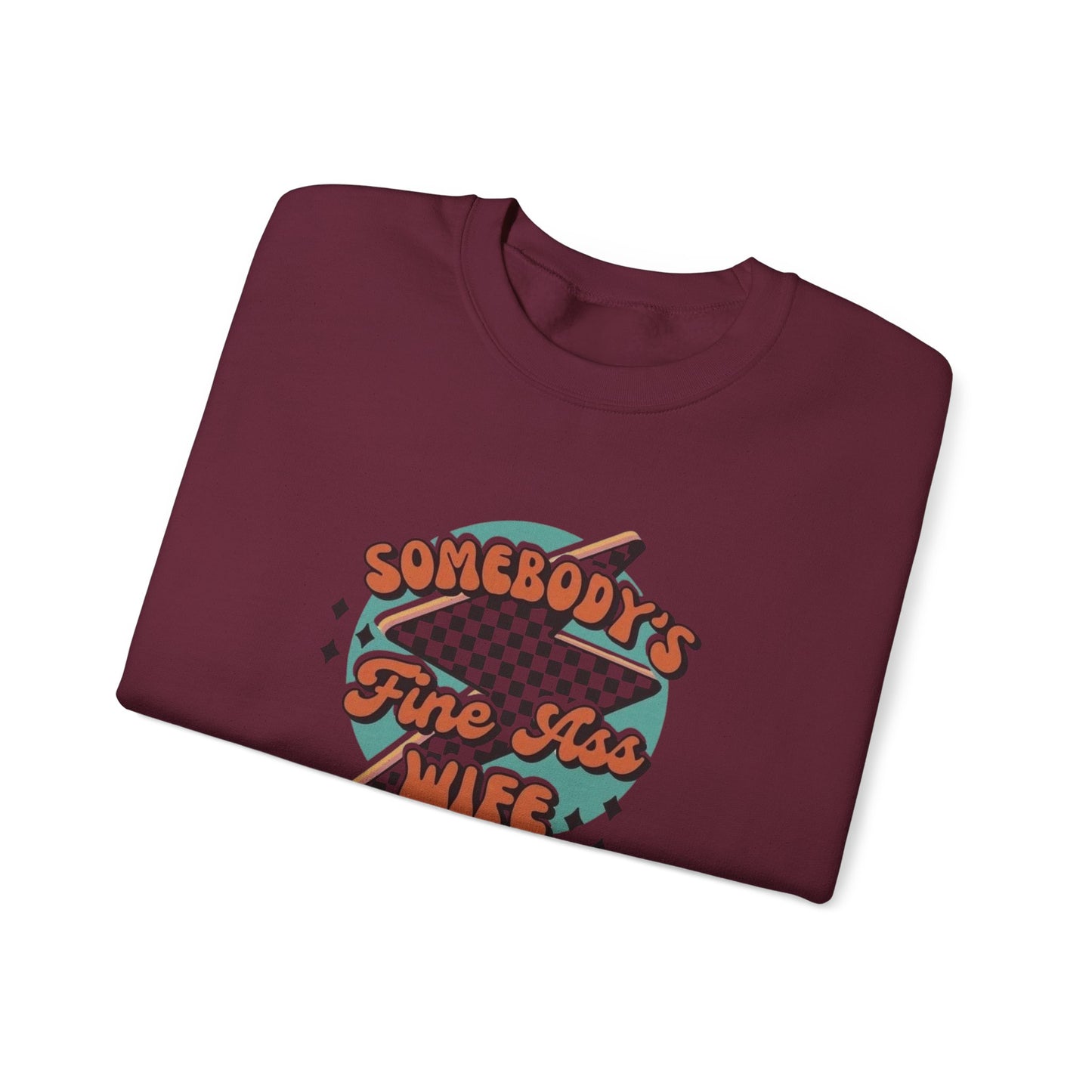 Somebody's Fine A** Wife Heavy Blend™ Crewneck Sweatshirt