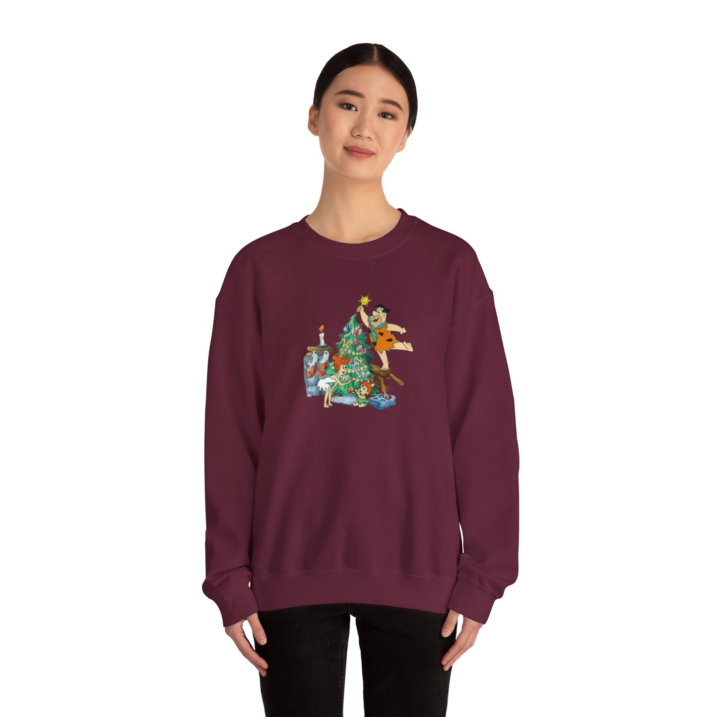 Flinstones Christmas Unisex Heavy Blend™ Crewneck Sweatshirt