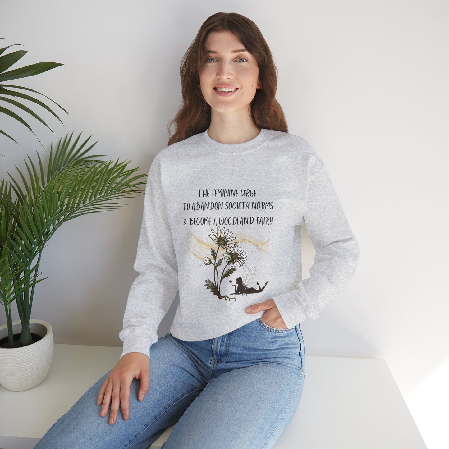 Woodland Fairy Unisex Heavy Blend™ Crewneck Sweatshirt